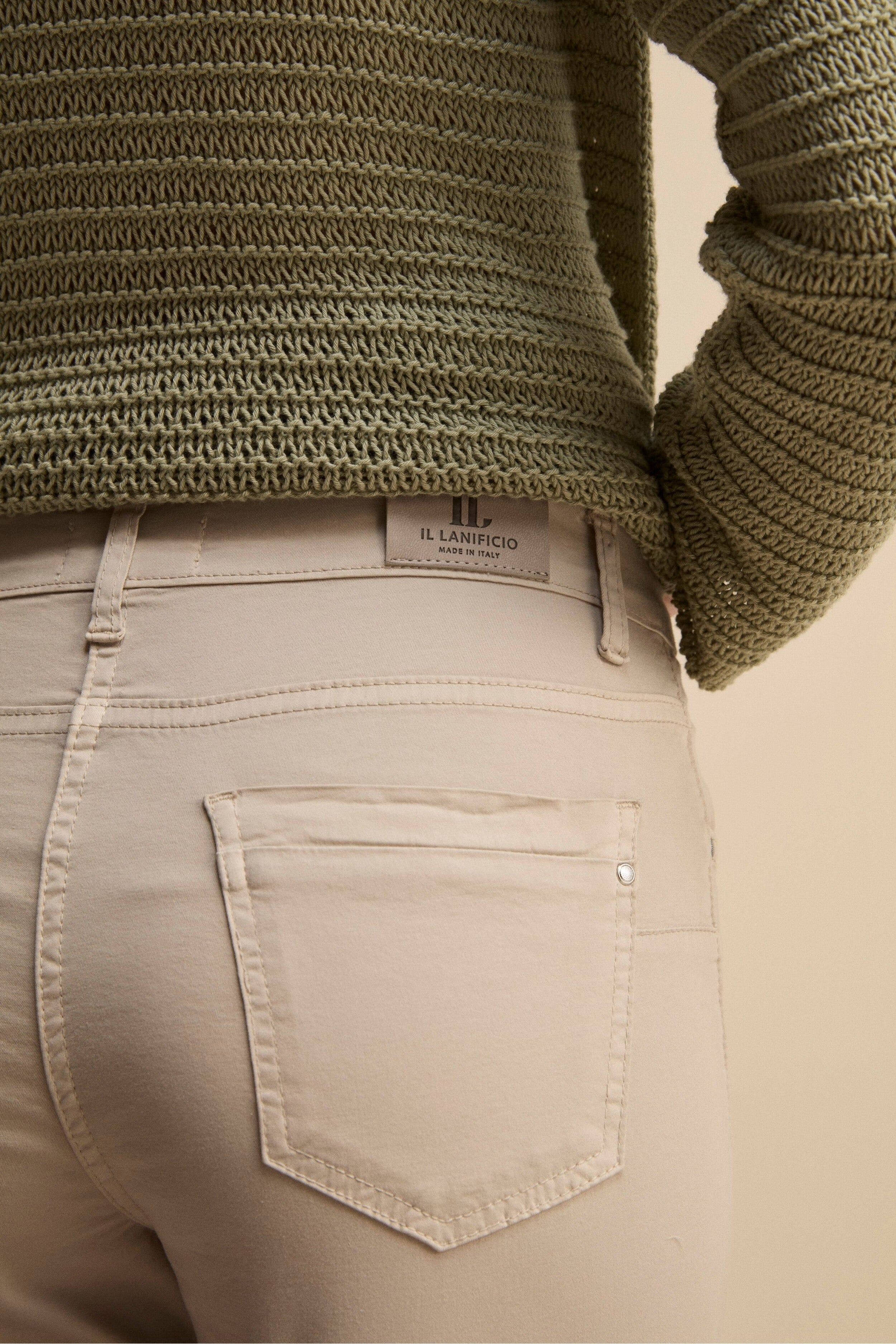 Pantaloni Slim Cinque Tasche - BEIGE