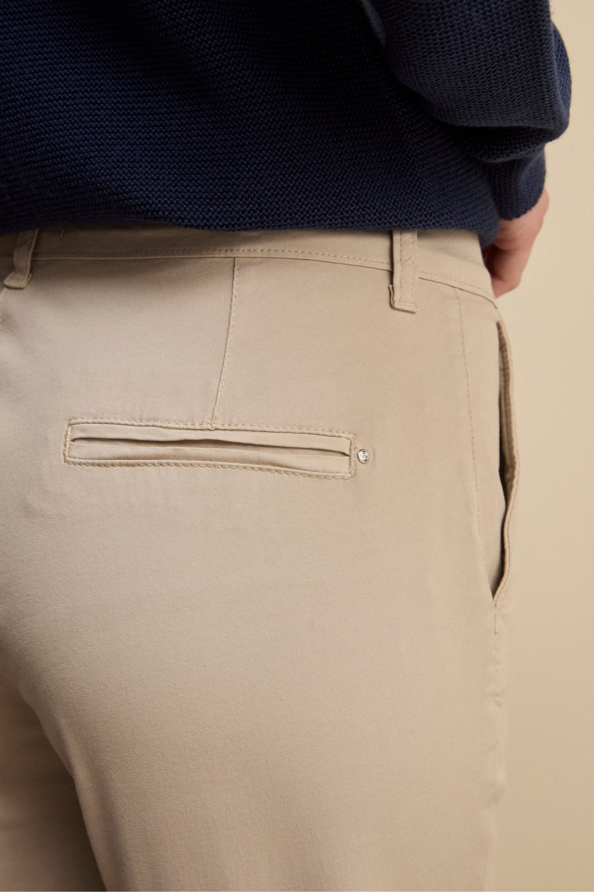 Pantalone Twill Regular Fit - BEIGE