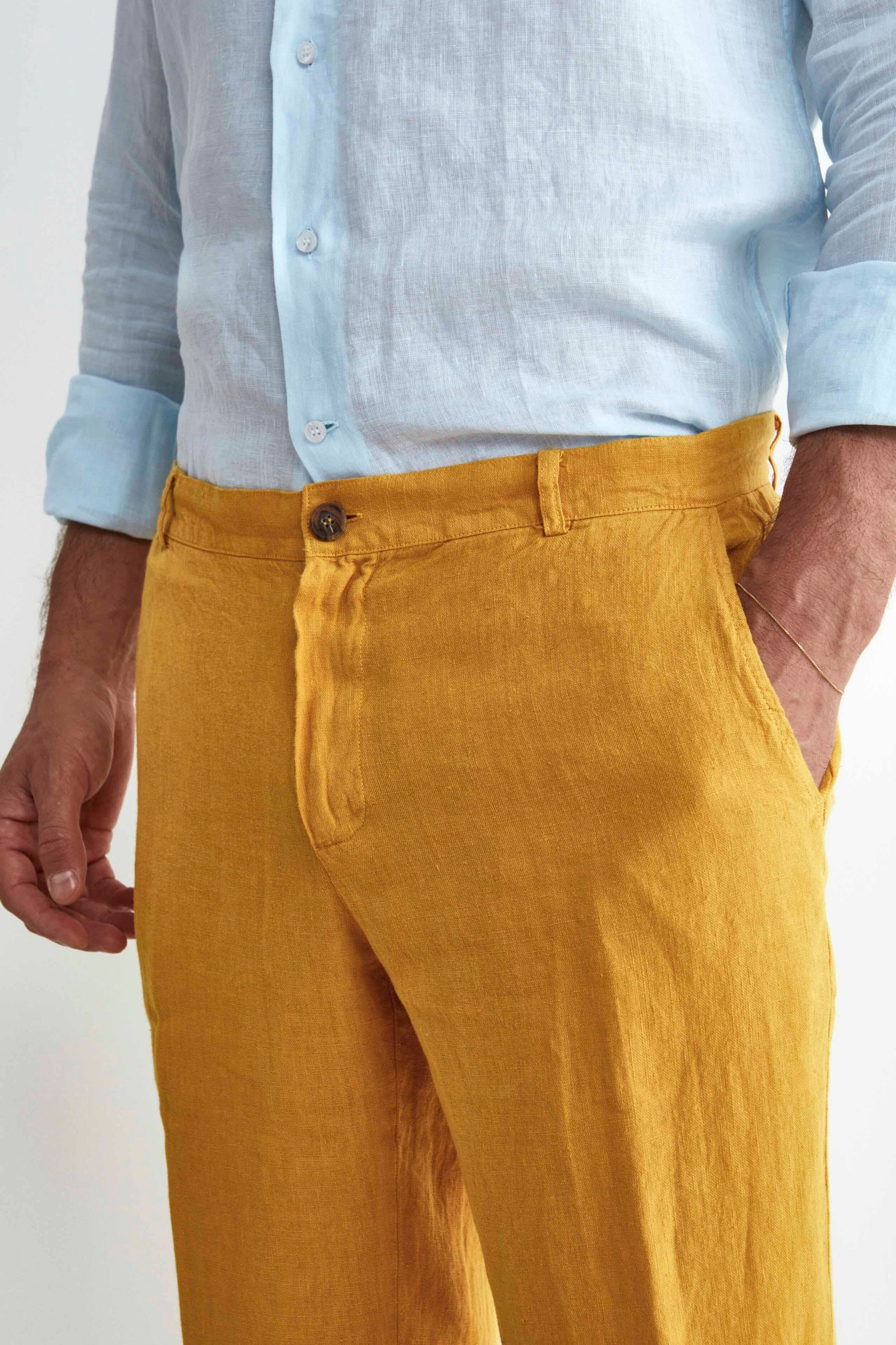 Pantalone in Lino - GIALLO