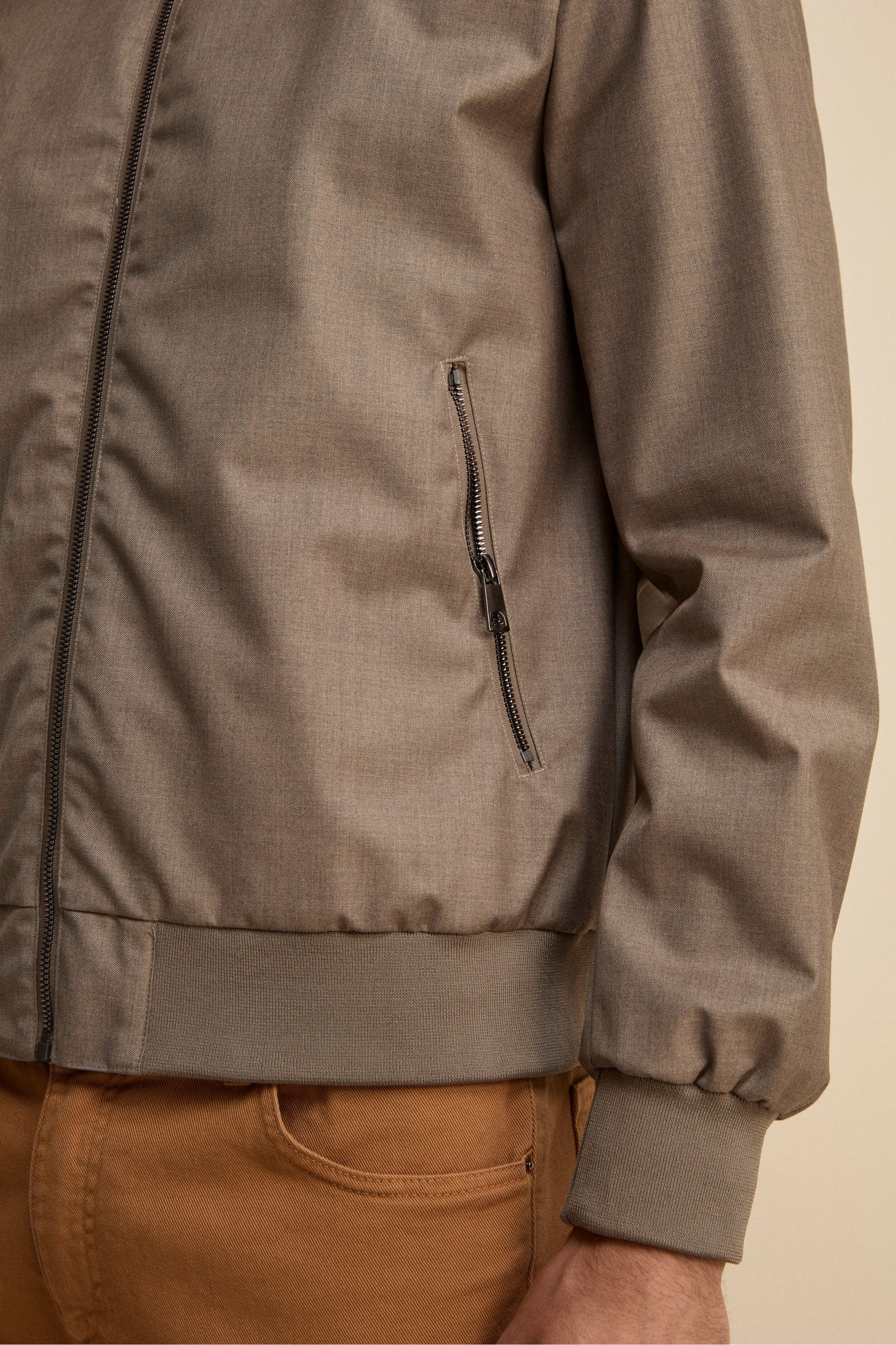 Bomber in Tessuto con Zip - SALVIA