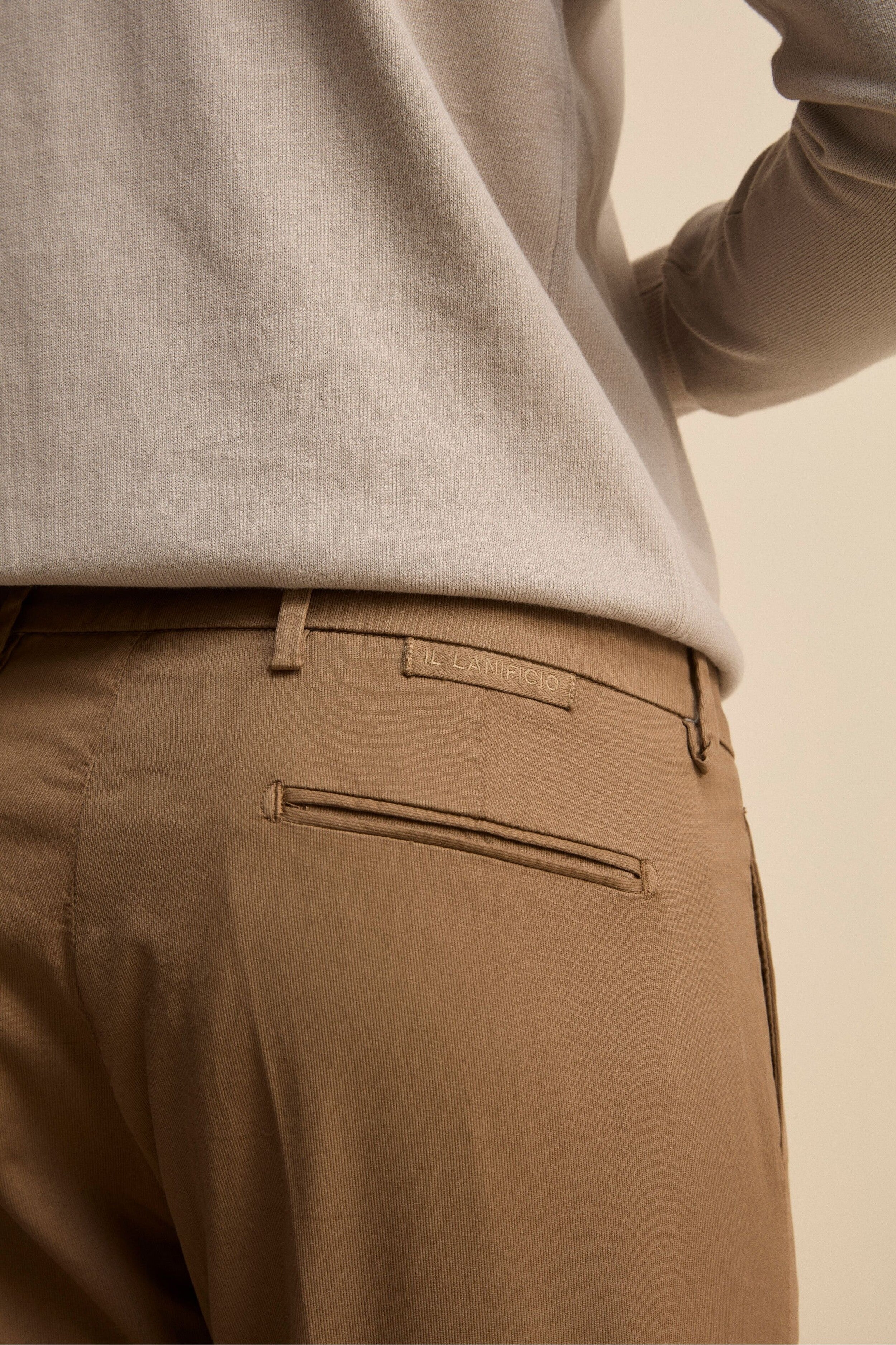 Pantalone Carrot in Cotone Piquet - NOCE