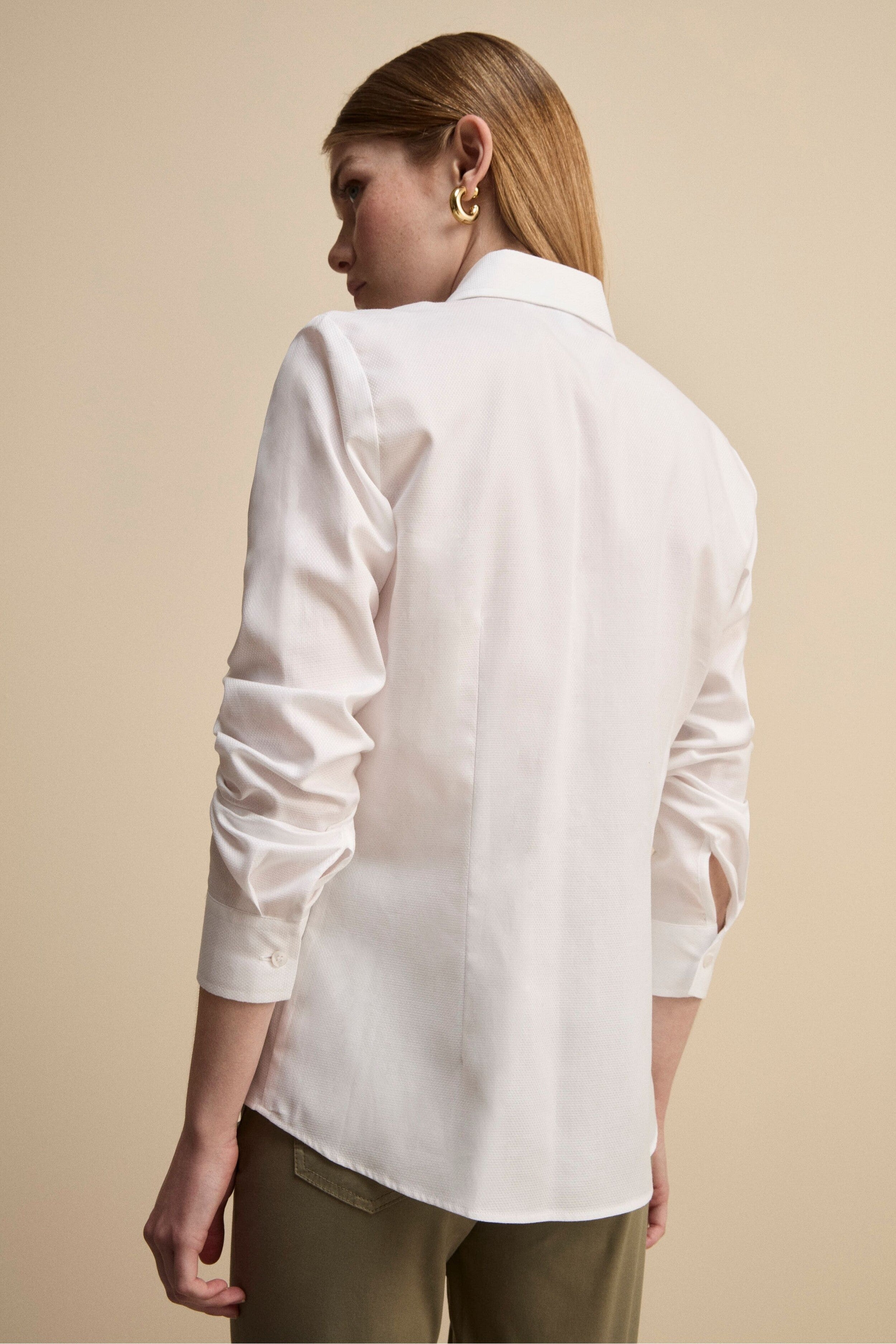 Camicia Regular Fit in Cotone - BIANCO