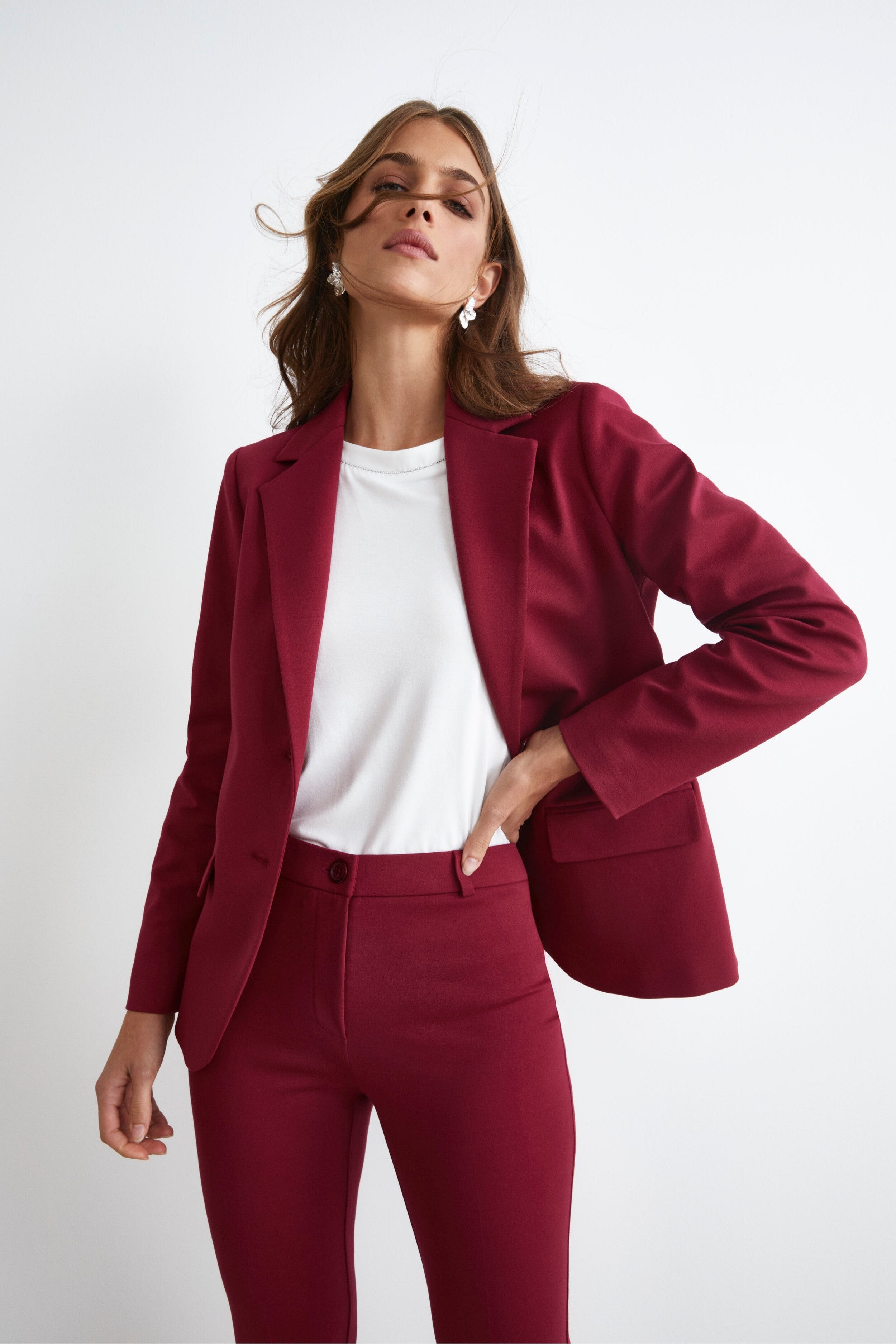 Blazer Elegante Monopetto - ROSSO