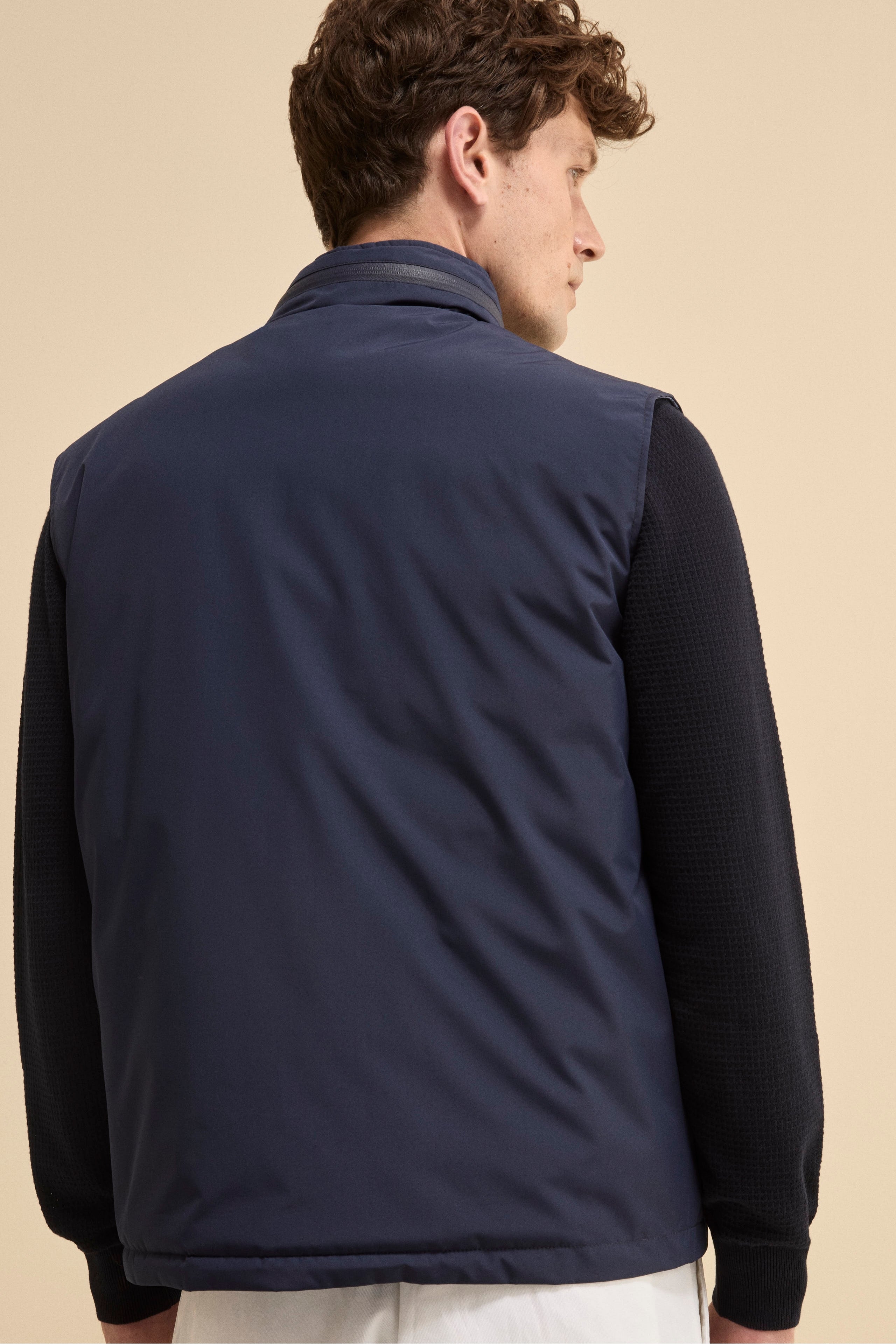 Gilet Reversibile Imbottito con Zip - BLU