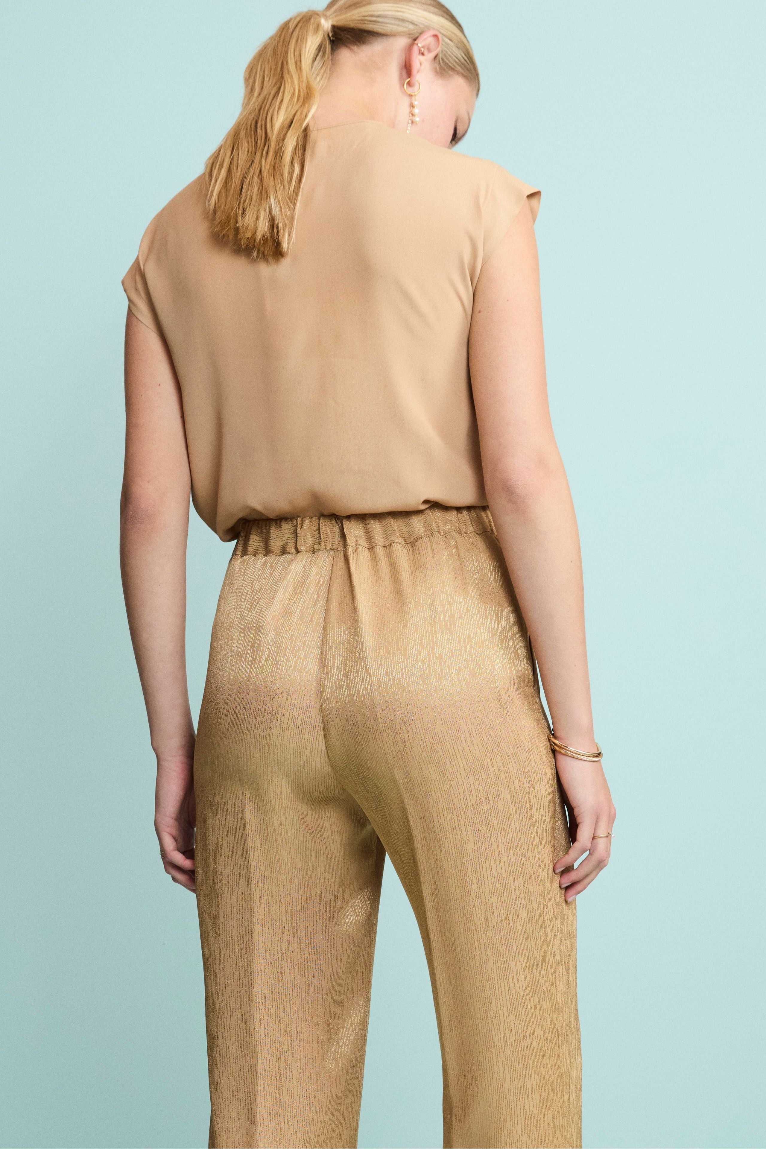 Pantalone Jacquard Morbido da Cerimonia - ORO