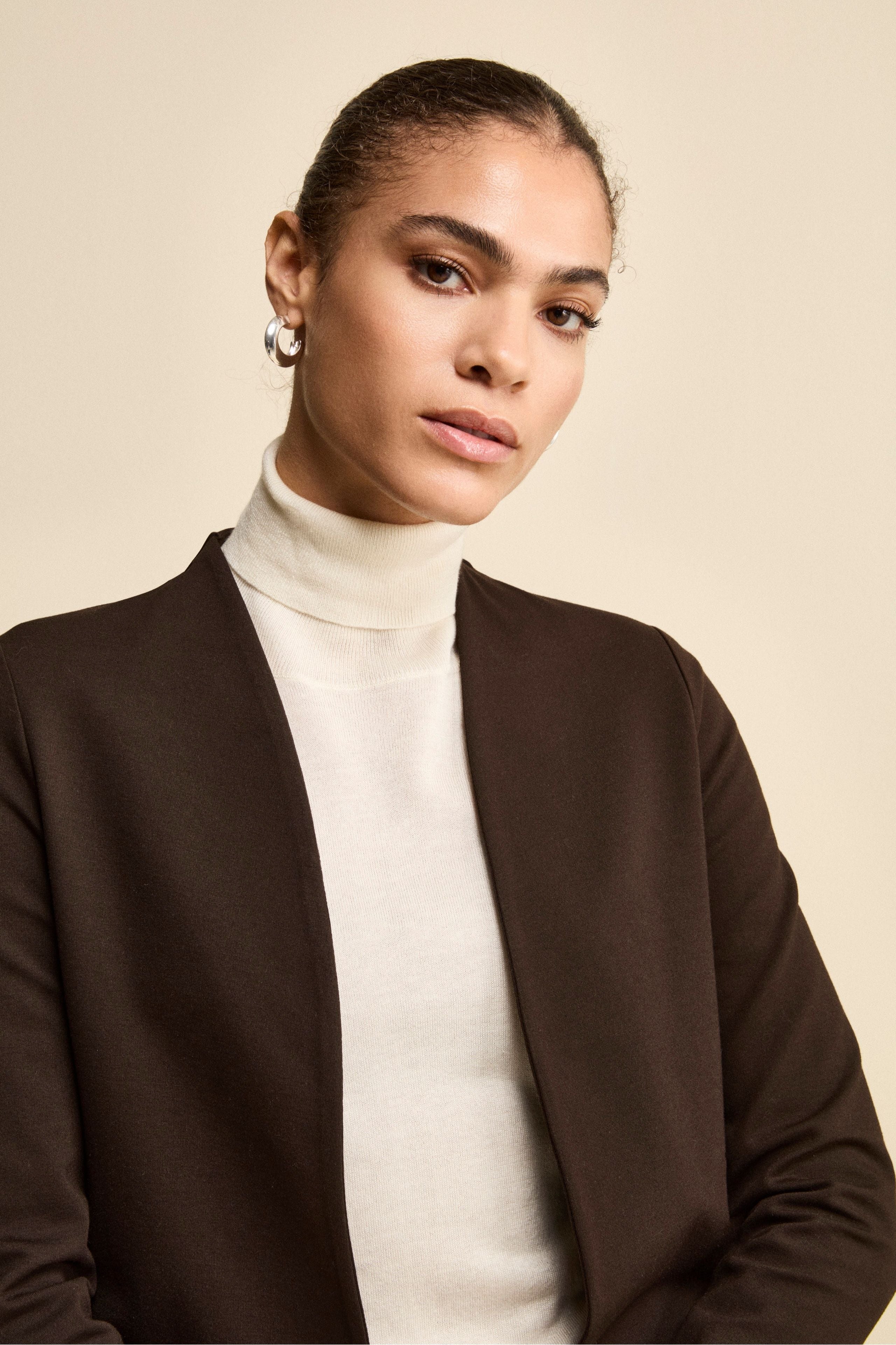 Lässiger Damen-Blazer - Dunkelbraun