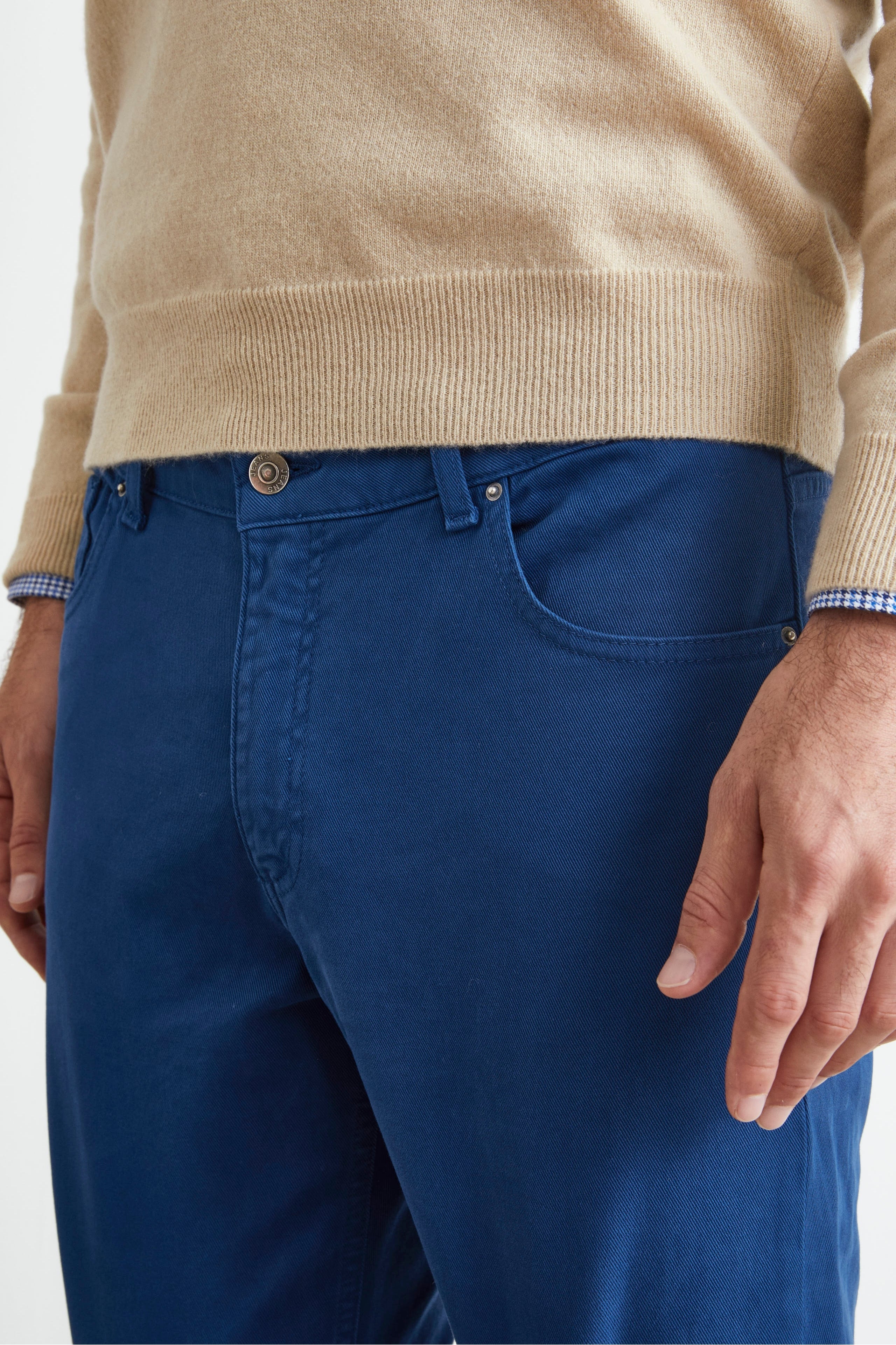 Pantalone Cinque Tasche Slim Fit - PETROLIO