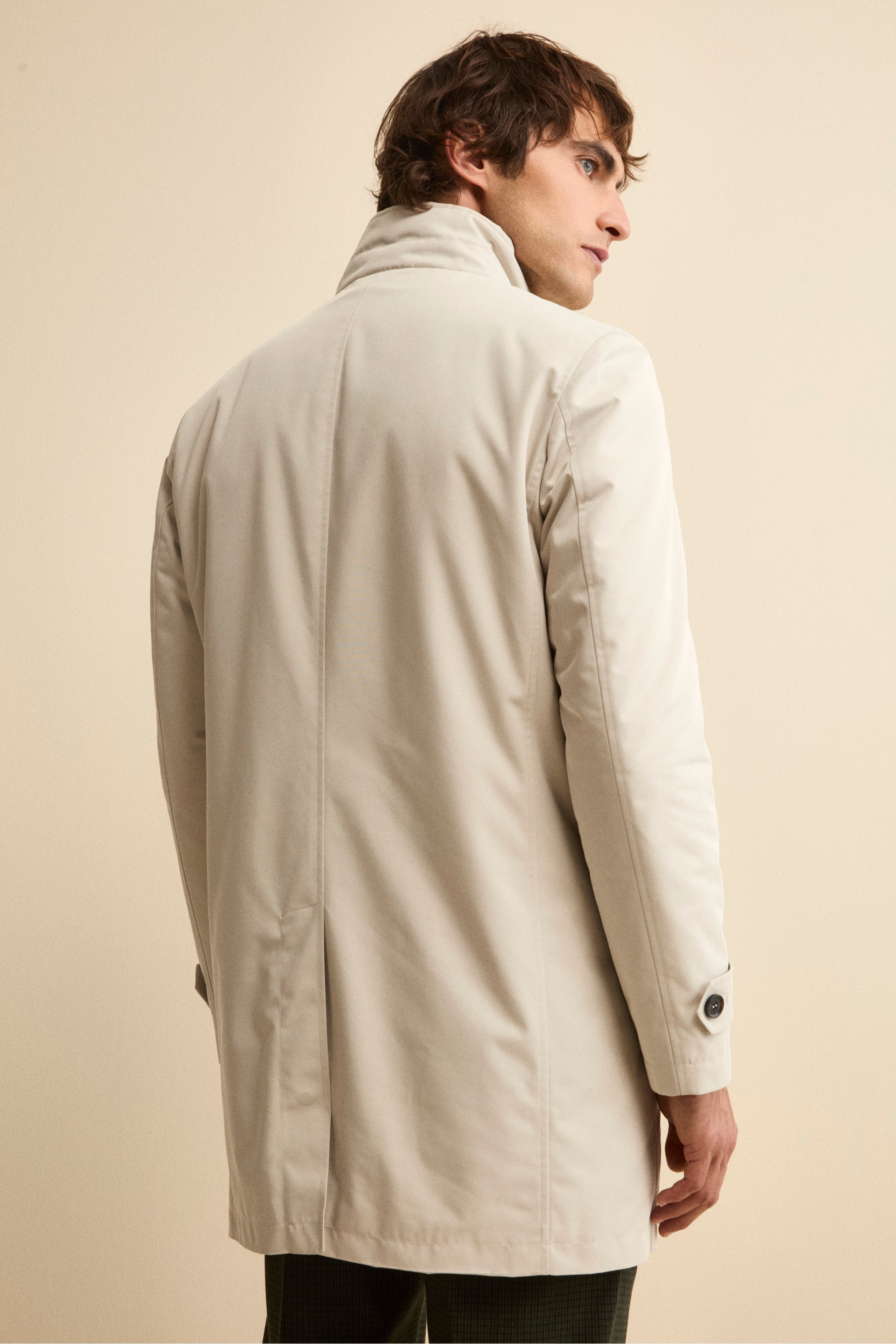 Raincoat with placket - Light grey