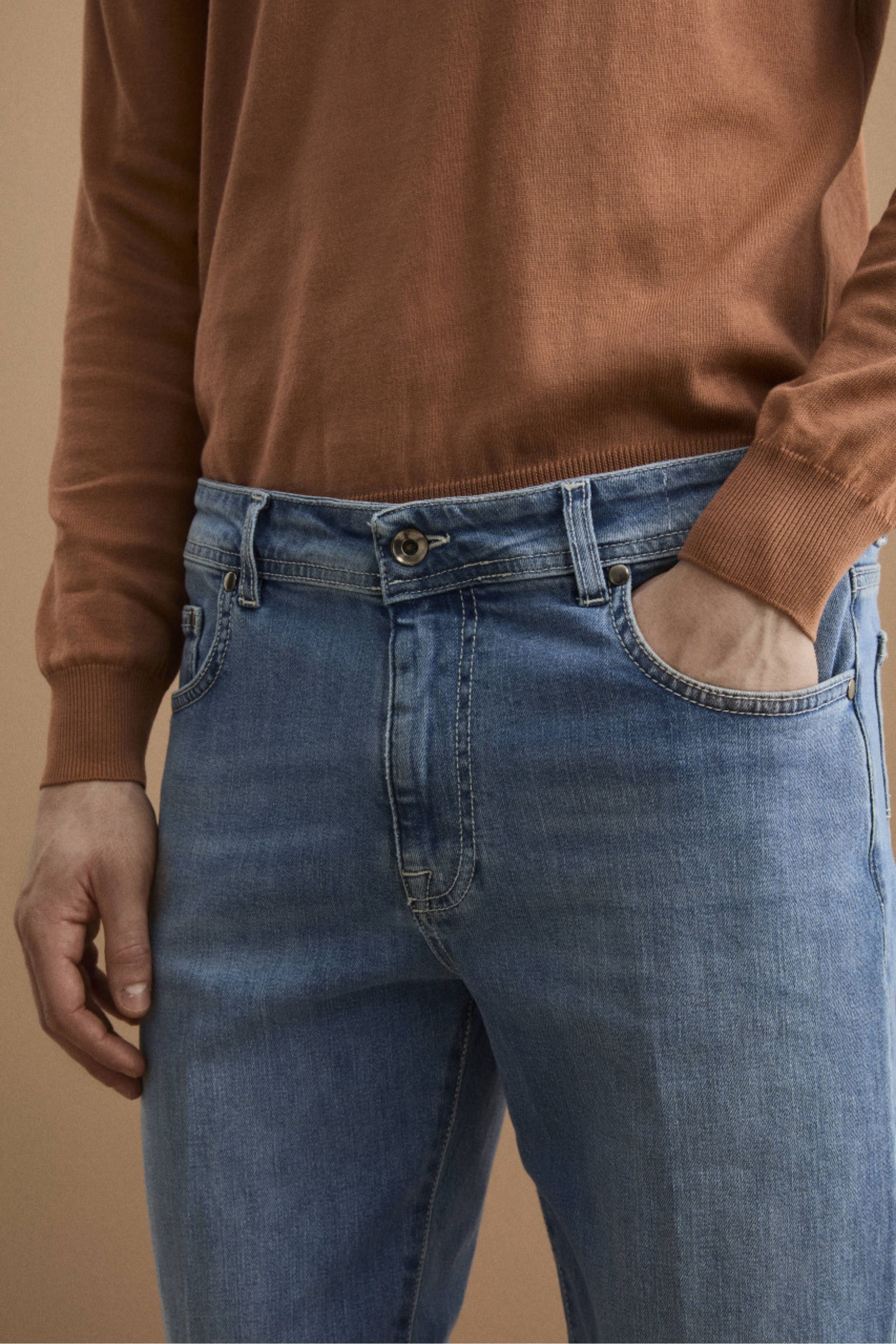 Jeans Cinque Tasche Slim Fit - DENIM CHIARO