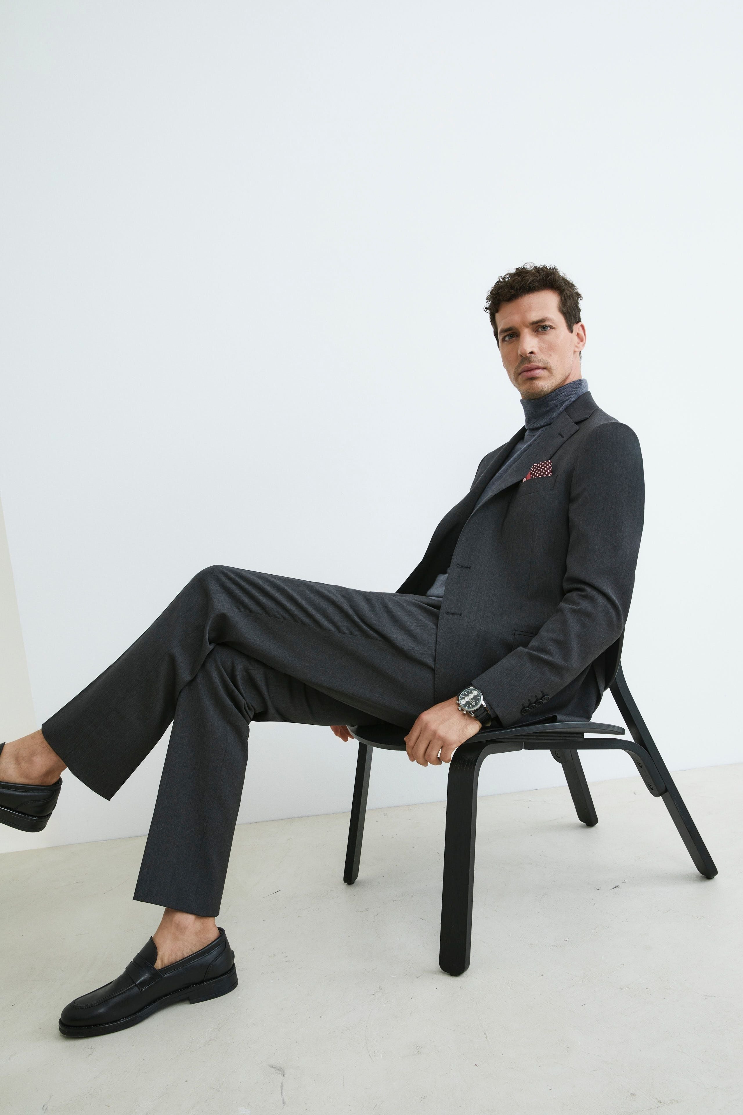 Abito antracite in lana - ANTRACITE