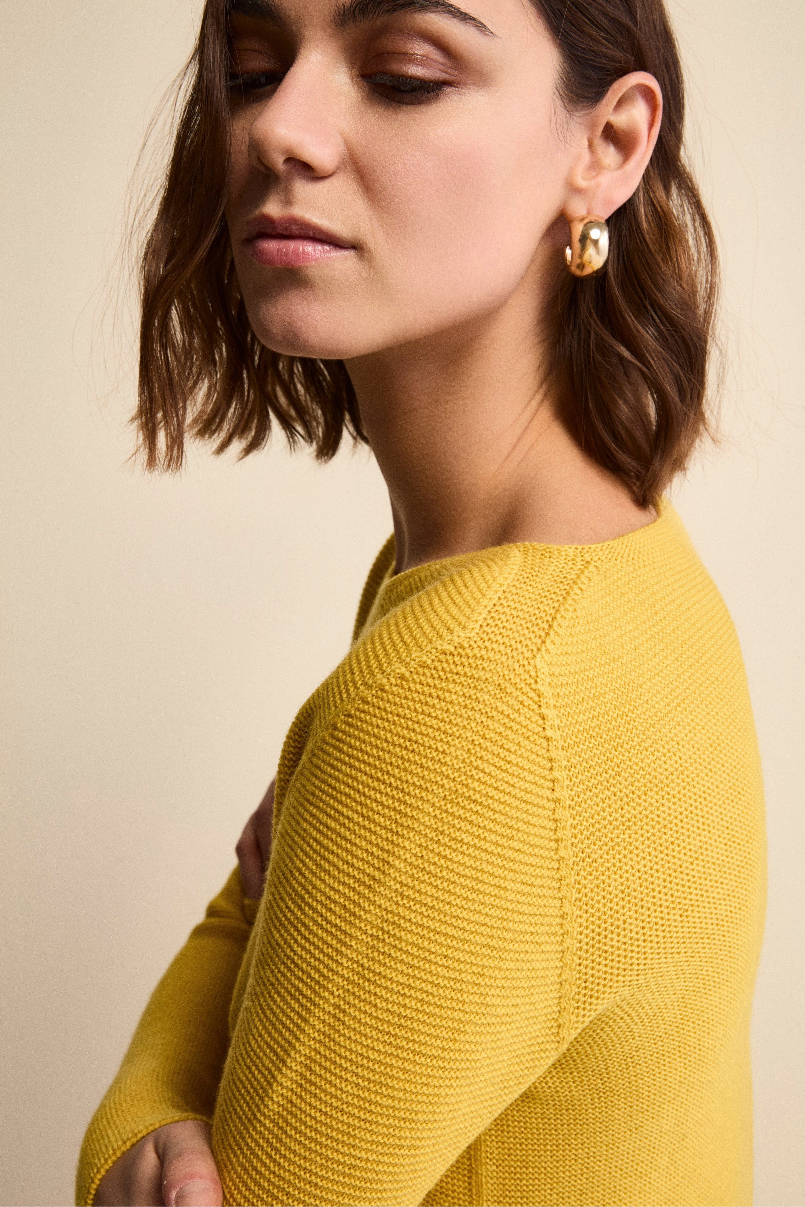 Pull Col Bateau en Laine Mérinos - -