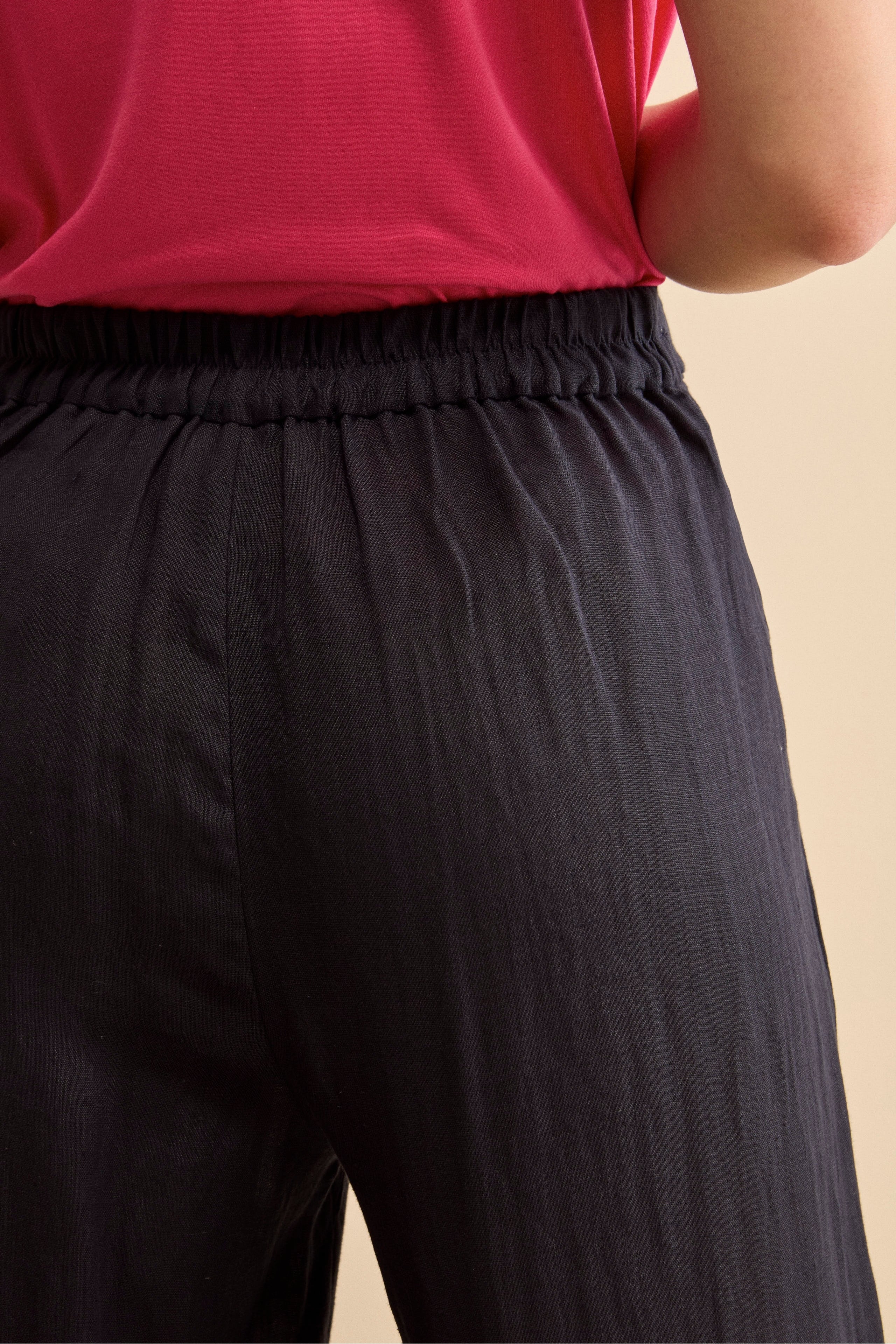 Pantalone Morbido in lino con Fusciacca - BLU
