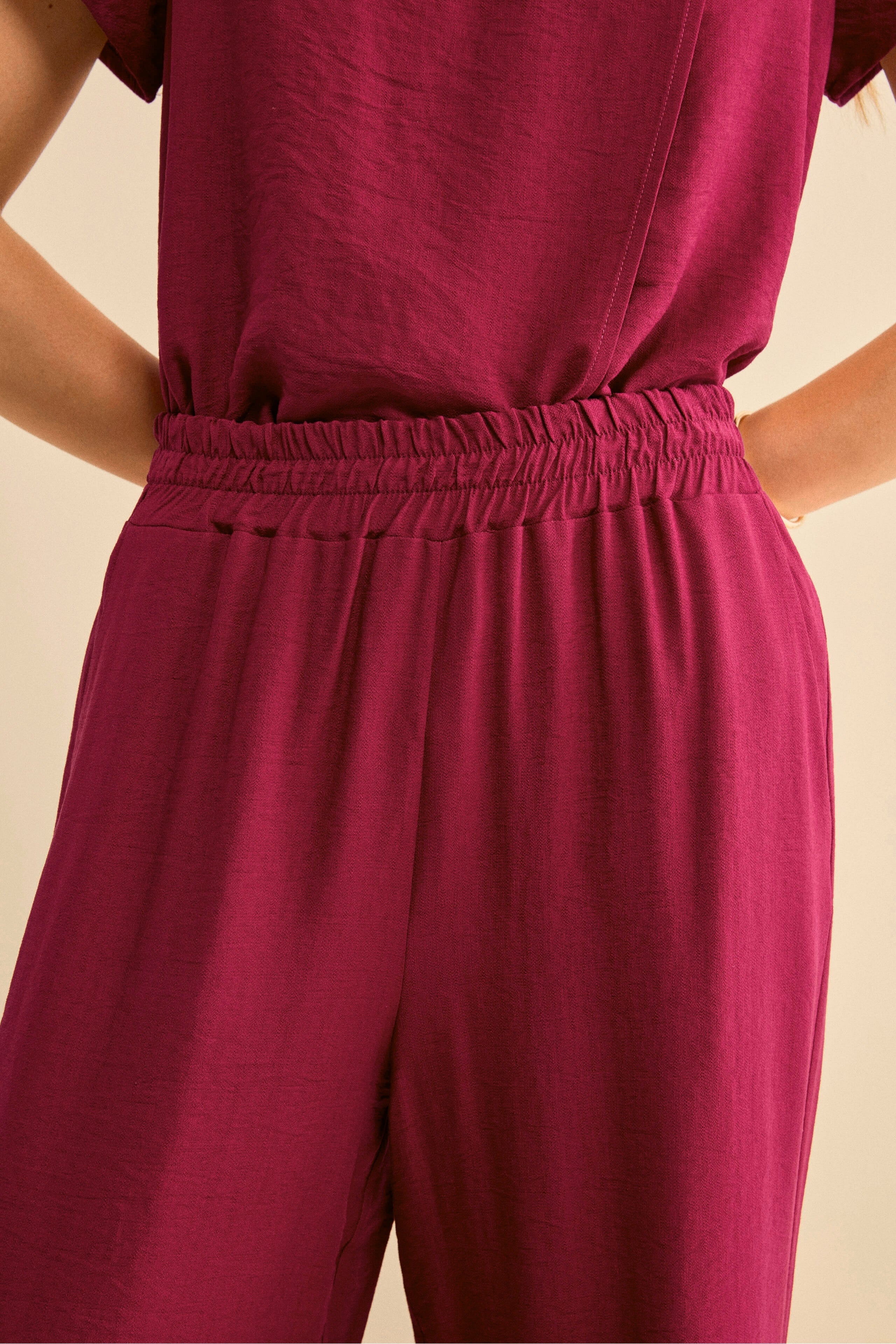 Pantalone Gaucho con Tasche - BORDEAUX