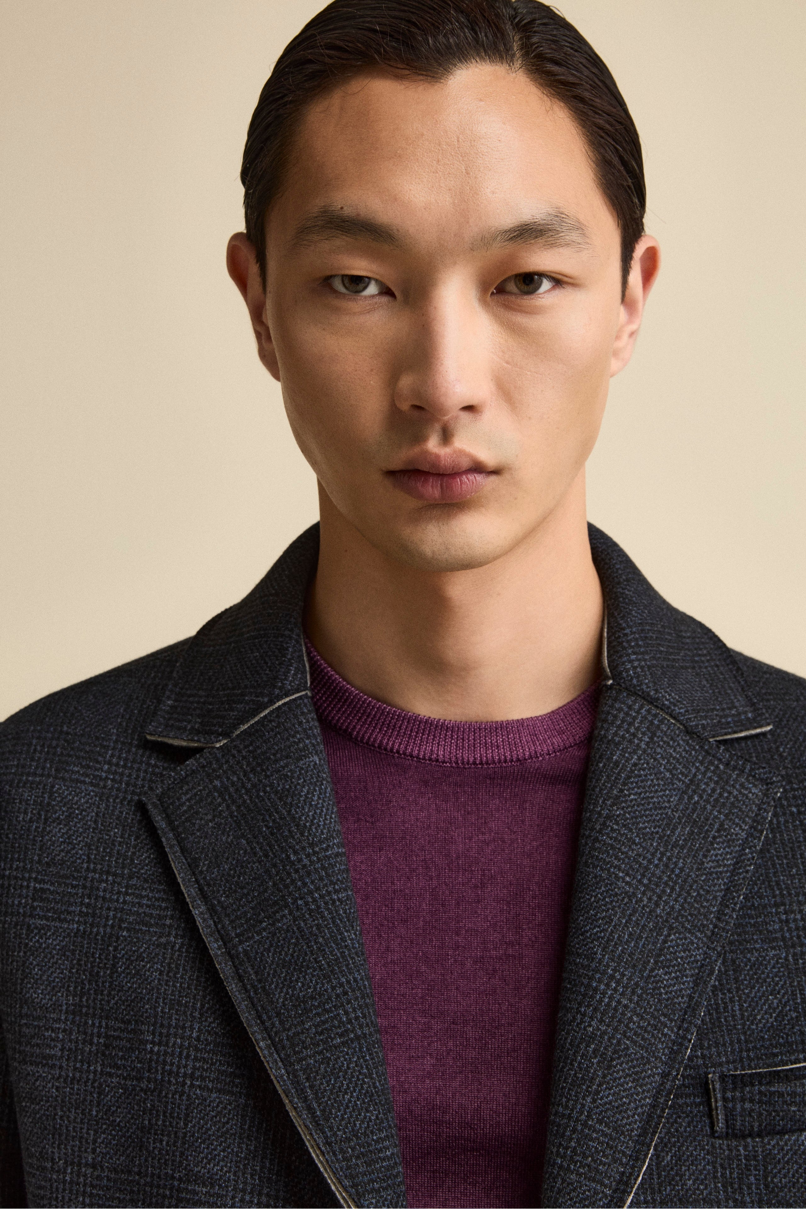 Raw-Cut Midi Patterned Coat - P-Poule Blue