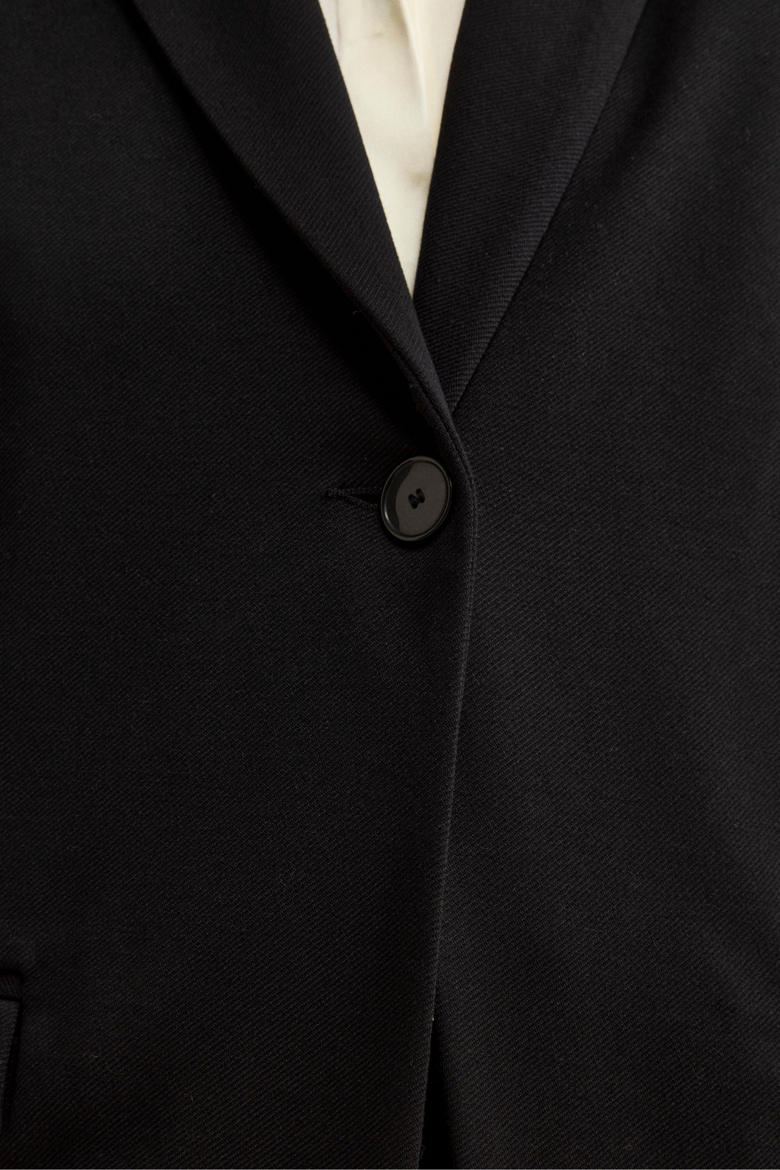 Elegant Unlined Blazer with Notch Lapels - BLACK