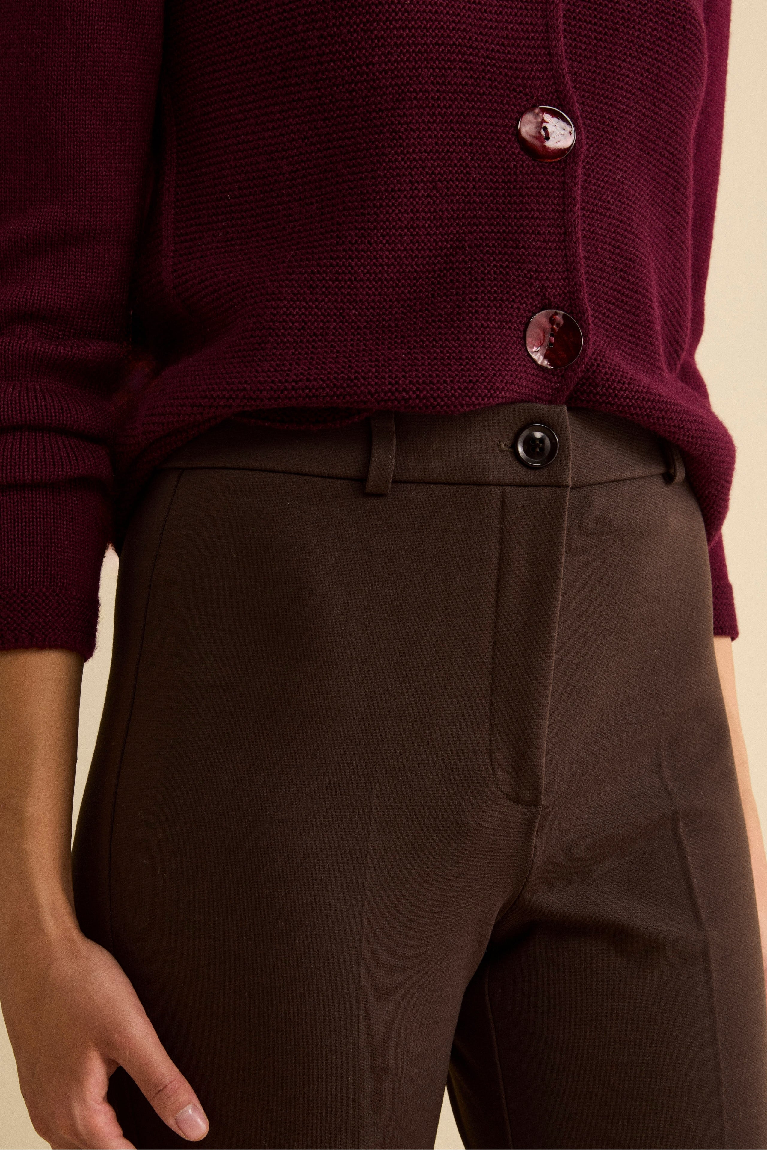Cigarette trousers - brown