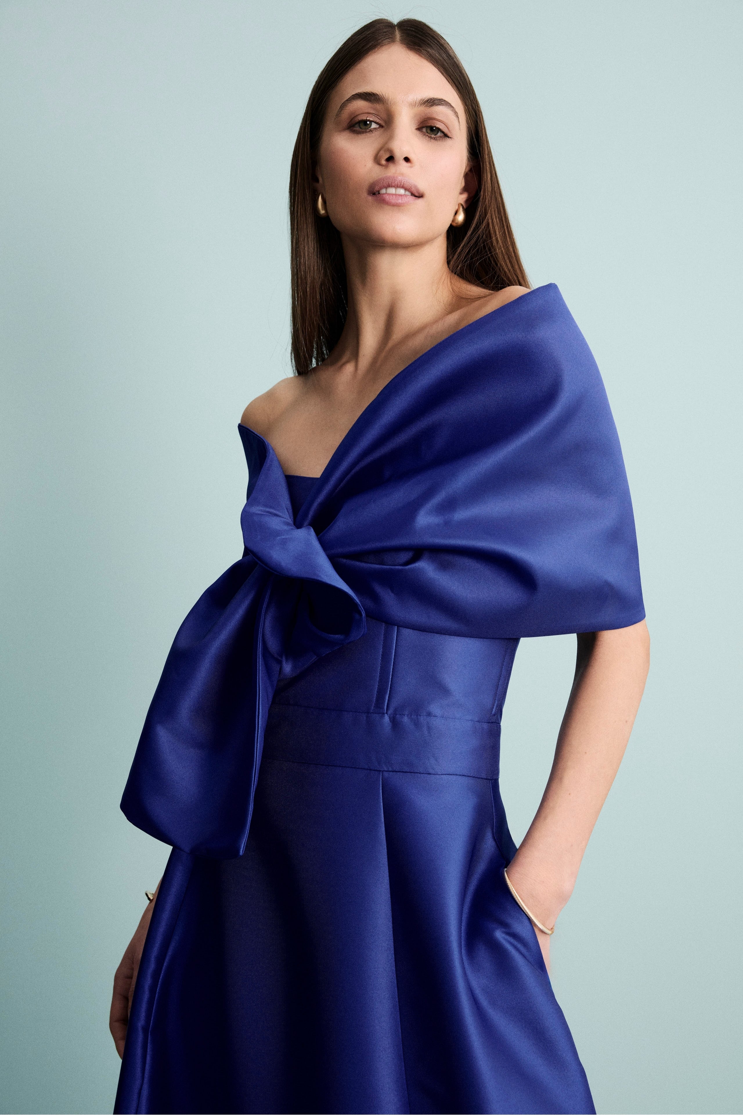 Abito Mikado Lungo da Cerimonia - BLUETTE