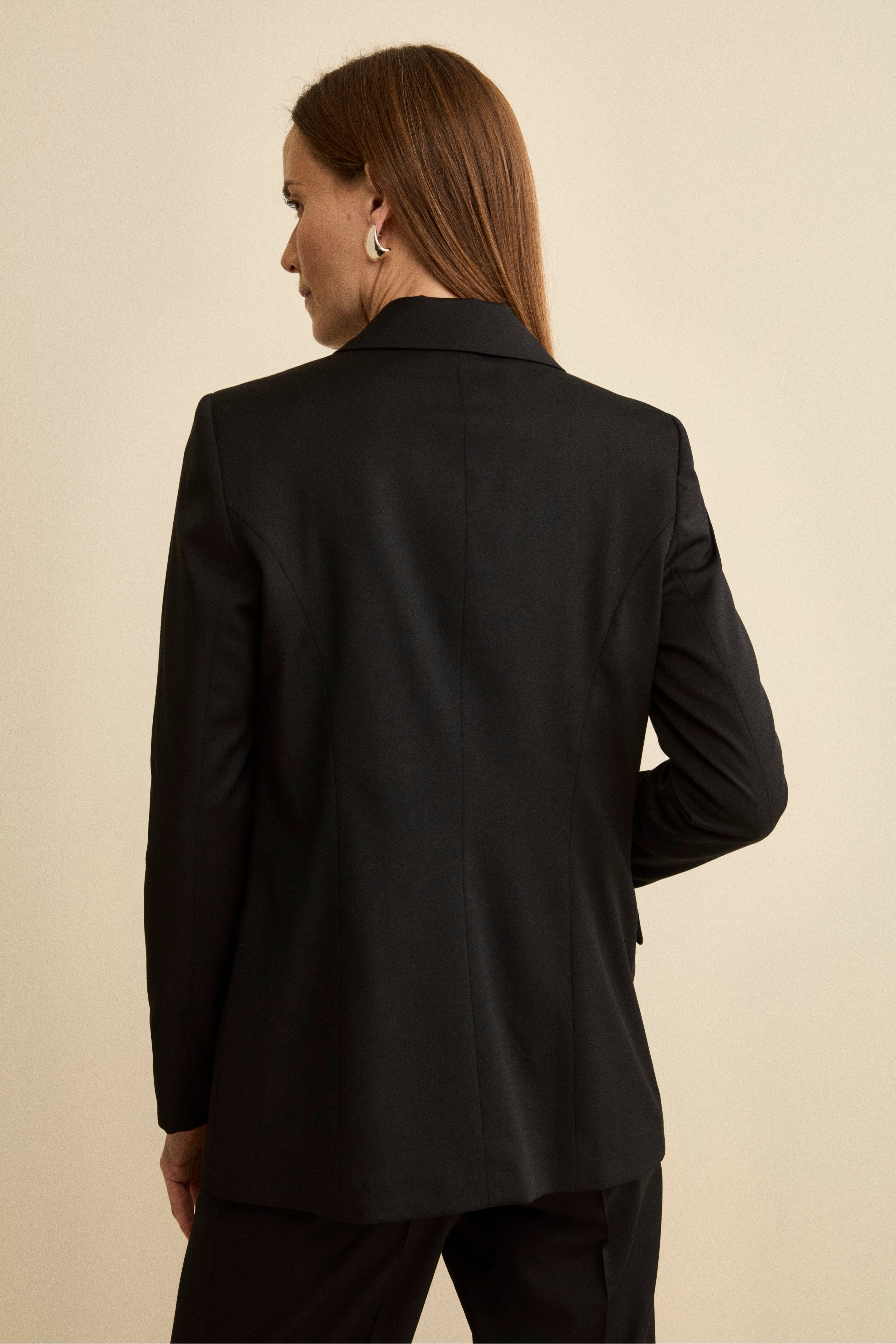 Double-Breasted Suit in Virgin Wool - BLACK
