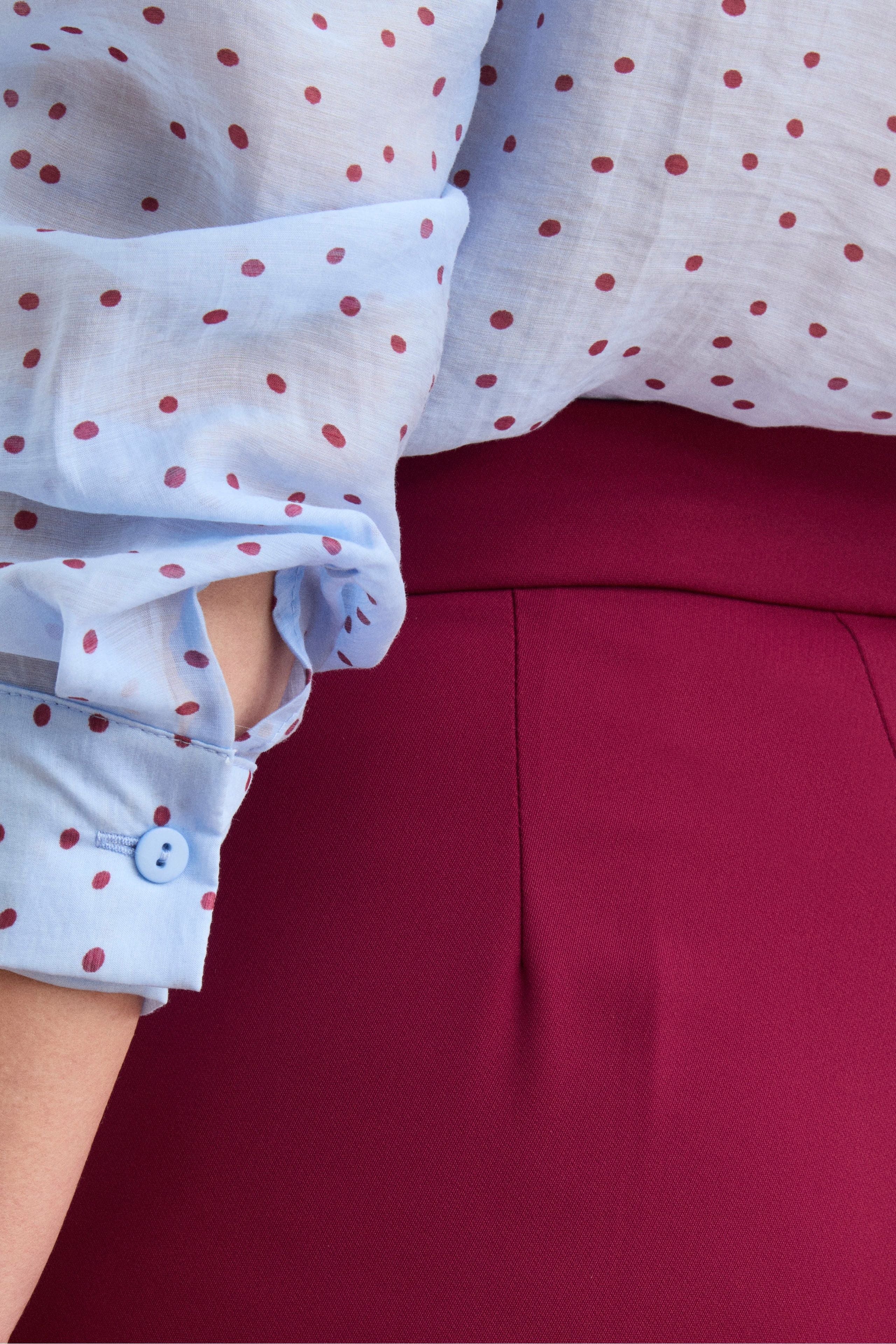 Pantalone Cady a Palazzo con Piega - BORDEAUX