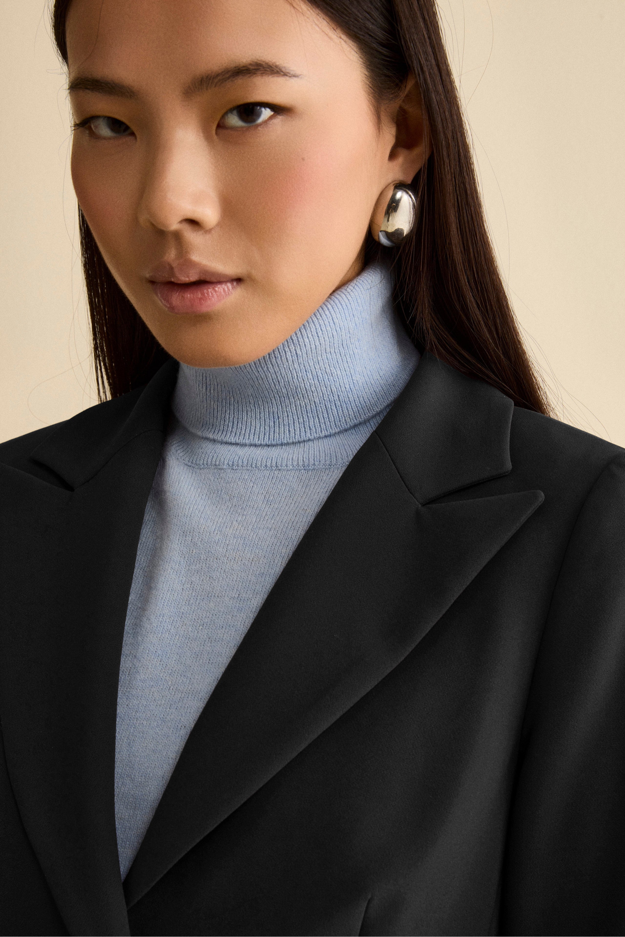 Lined Bi-Stretch Jacket Regular Fit - BLACK