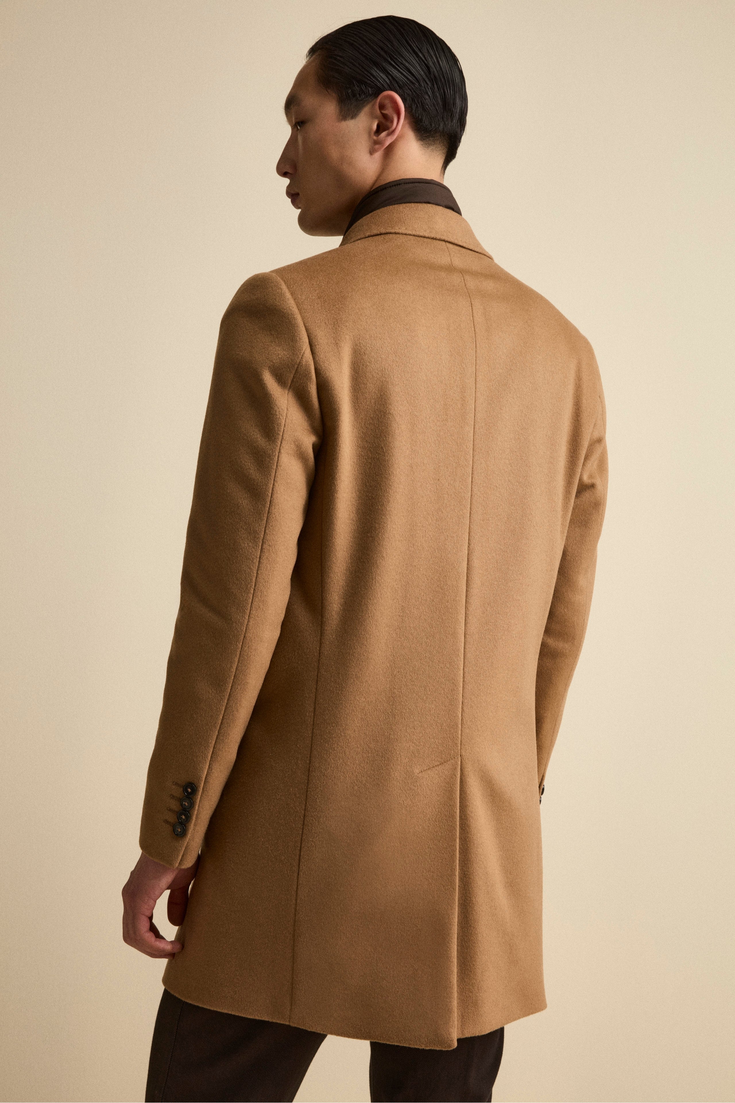 Wool and cashmere coat - CAMEL