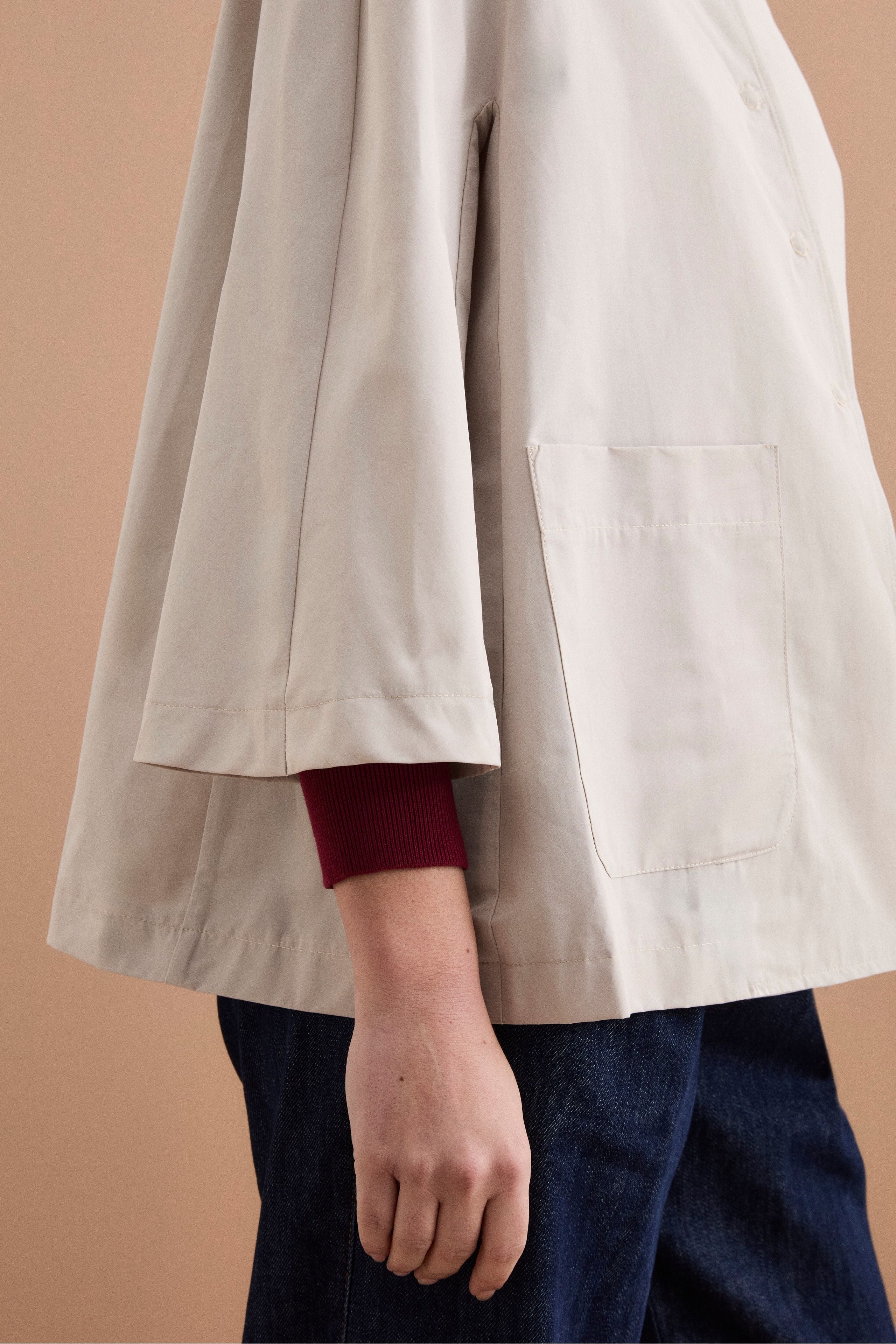 Cappa Over Sfoderata in Misto Cotone - SABBIA