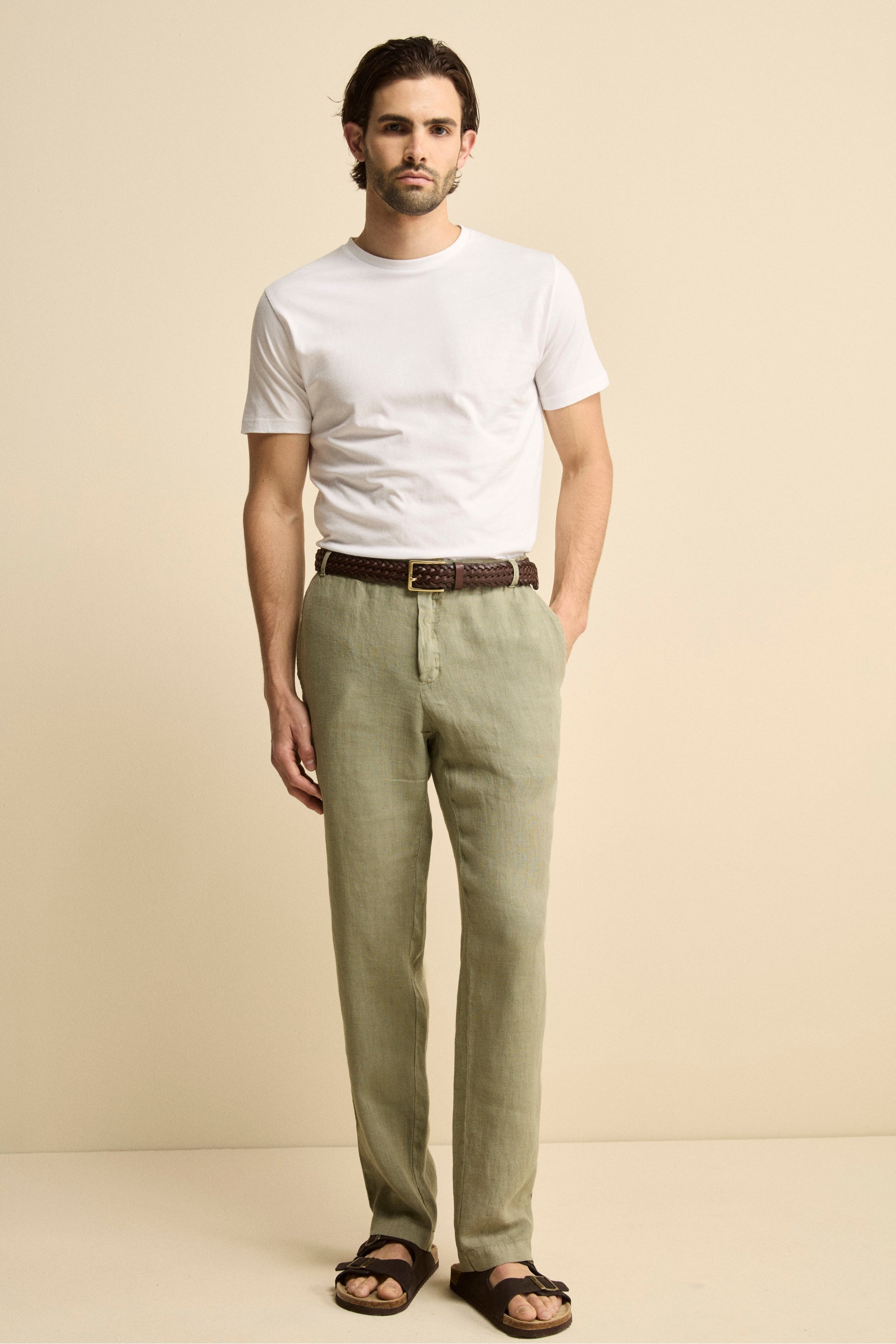 T-Shirt Girocollo Slim Fit in Cotone Supima - BIANCO