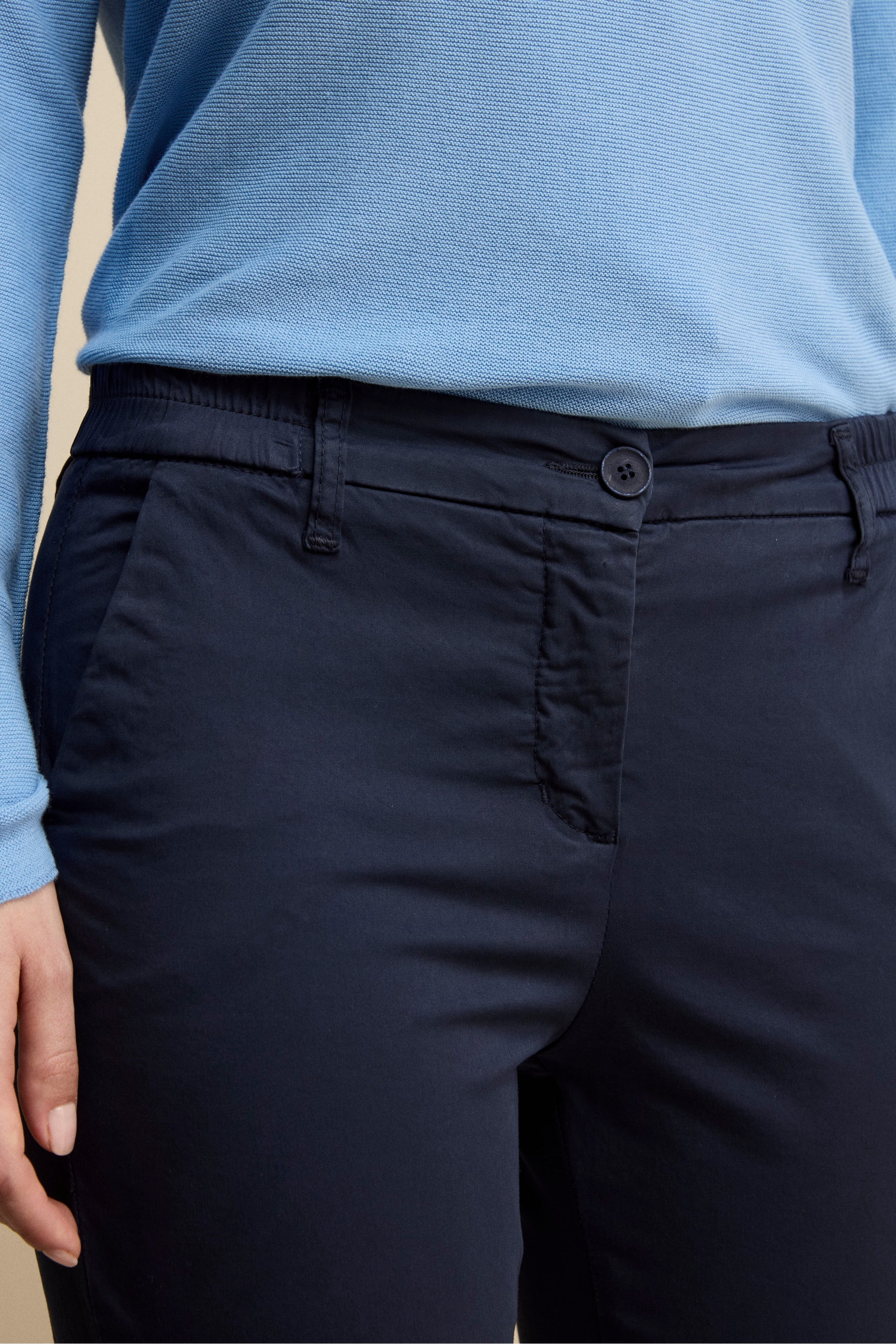 Pantalone Cropped in Cotone - BLU