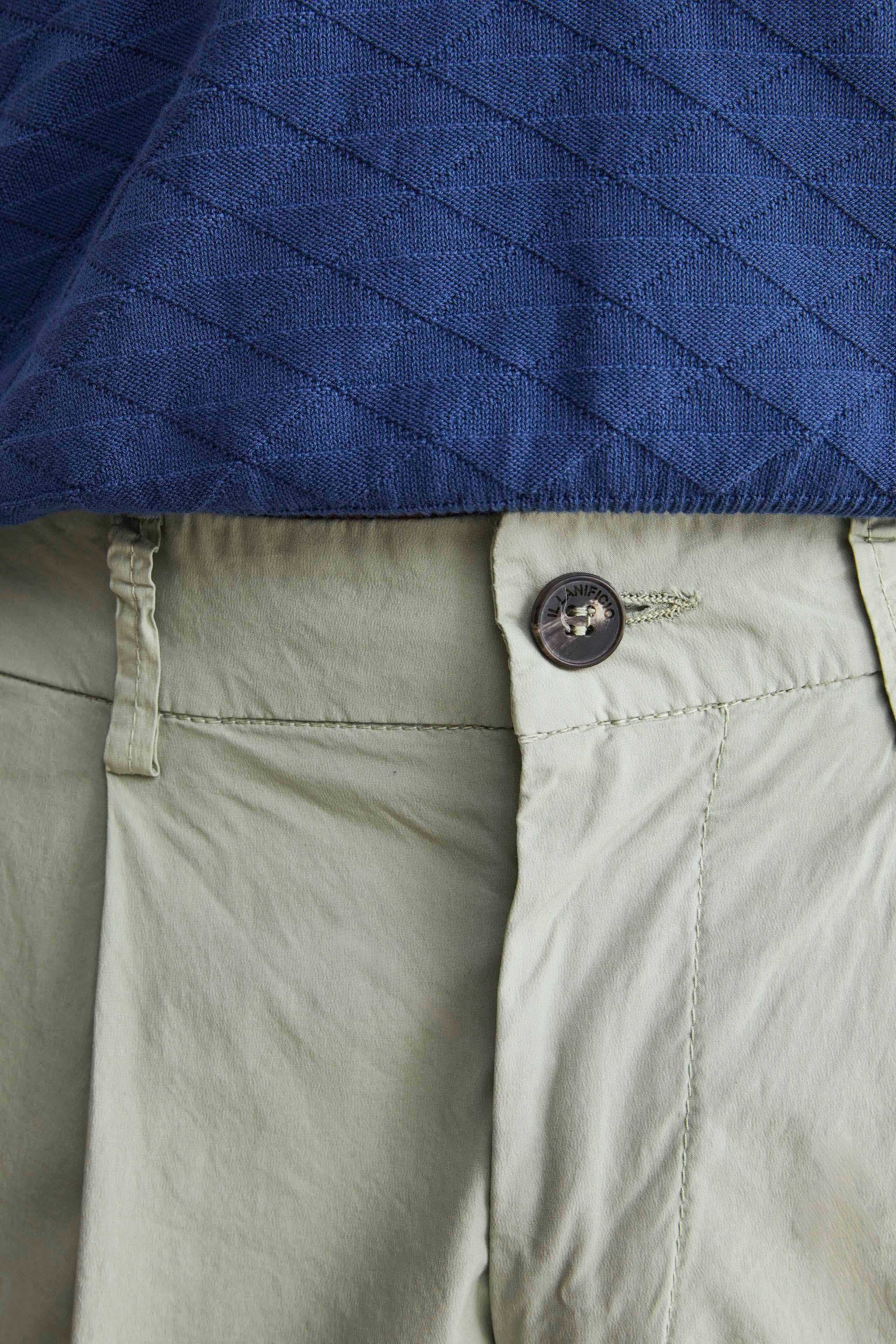 Pantalone leggero in cotone - VERDINO