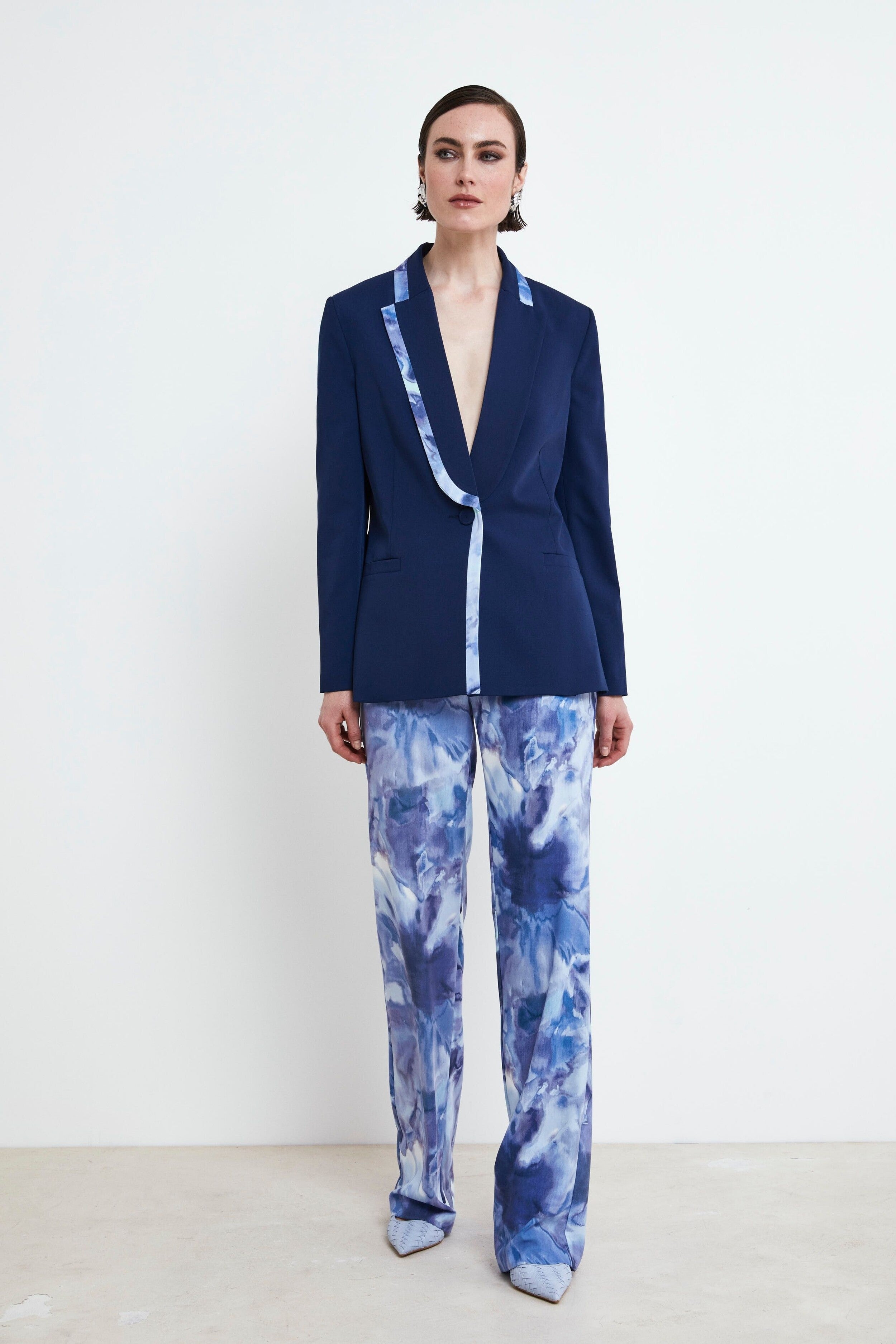 Giacca Elegante con Contrasto - DENIM