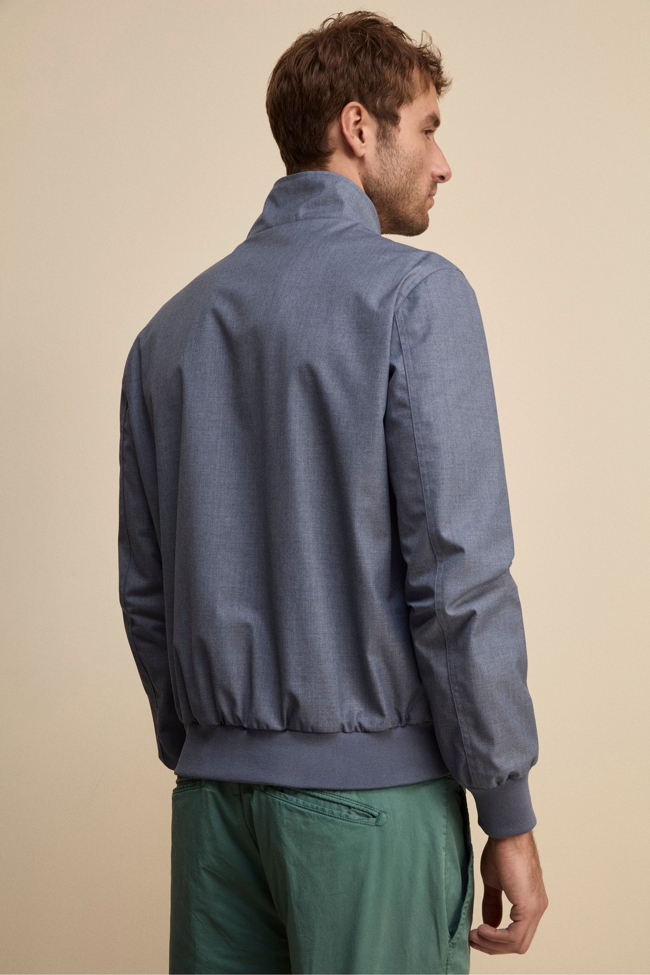 Bomber in Tessuto con Zip - DENIM