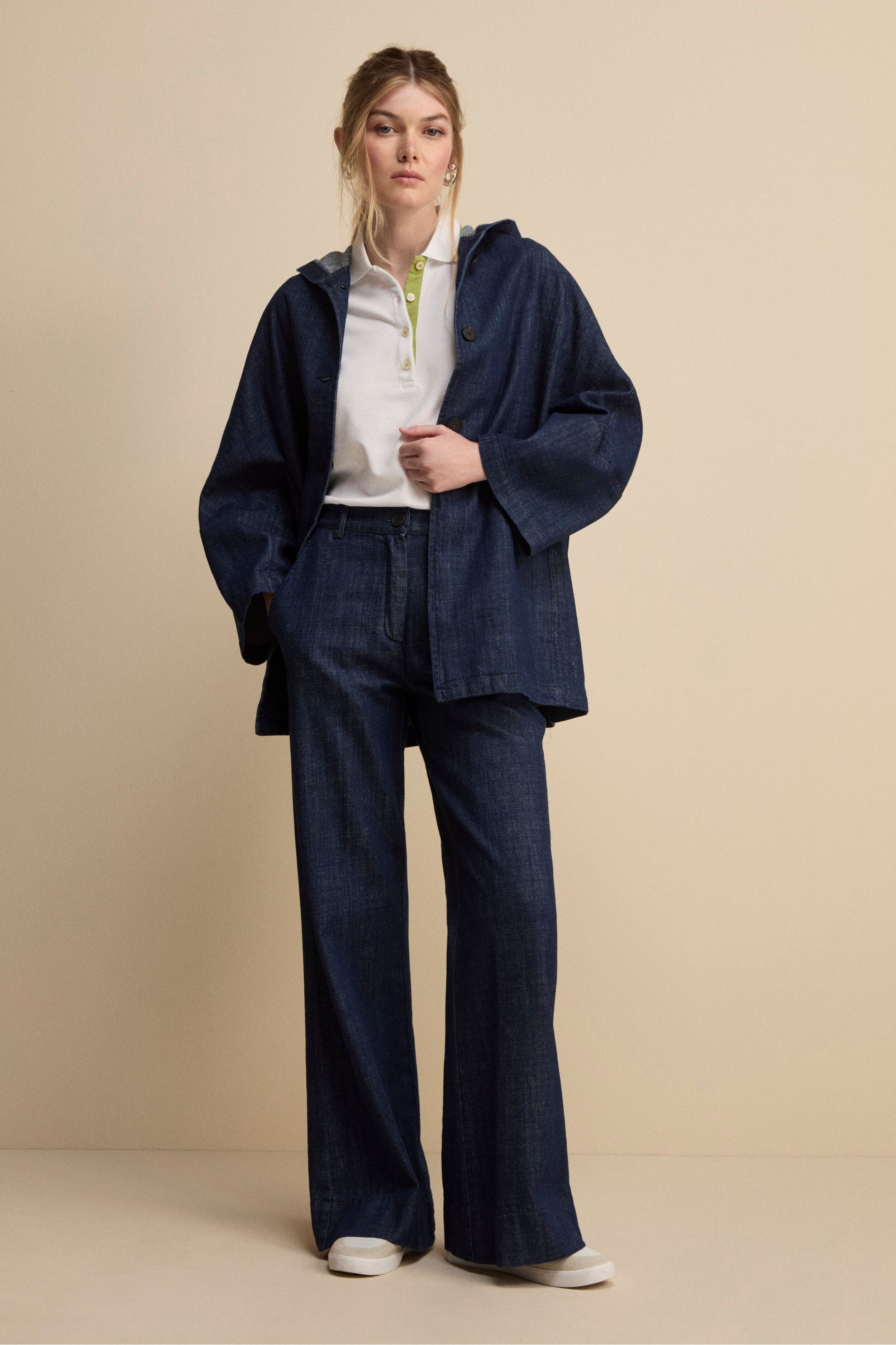 Pantalone Denim a Palazzo in Cotone - JEANS