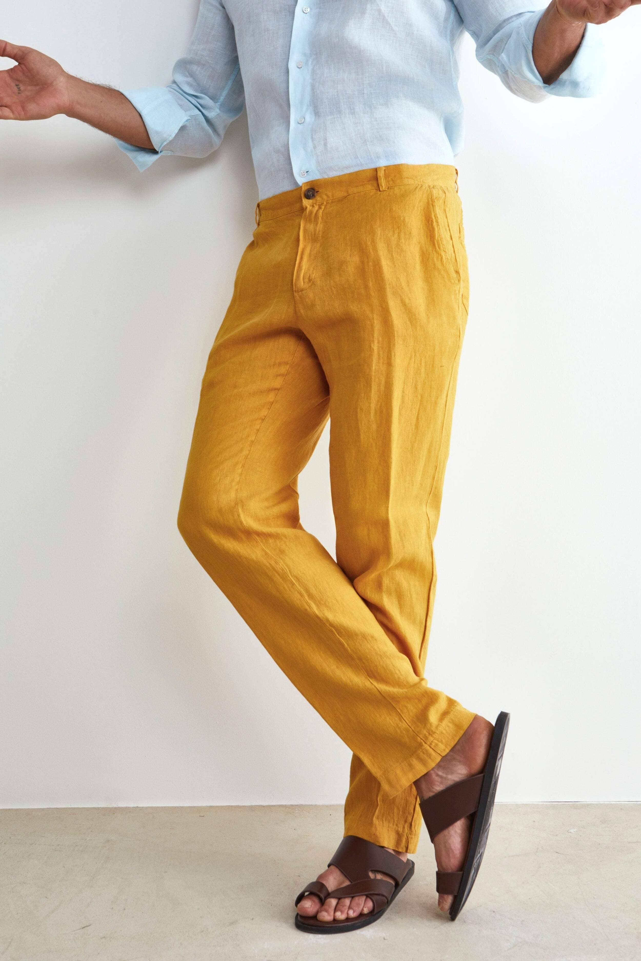 Pantalone in Lino - GIALLO
