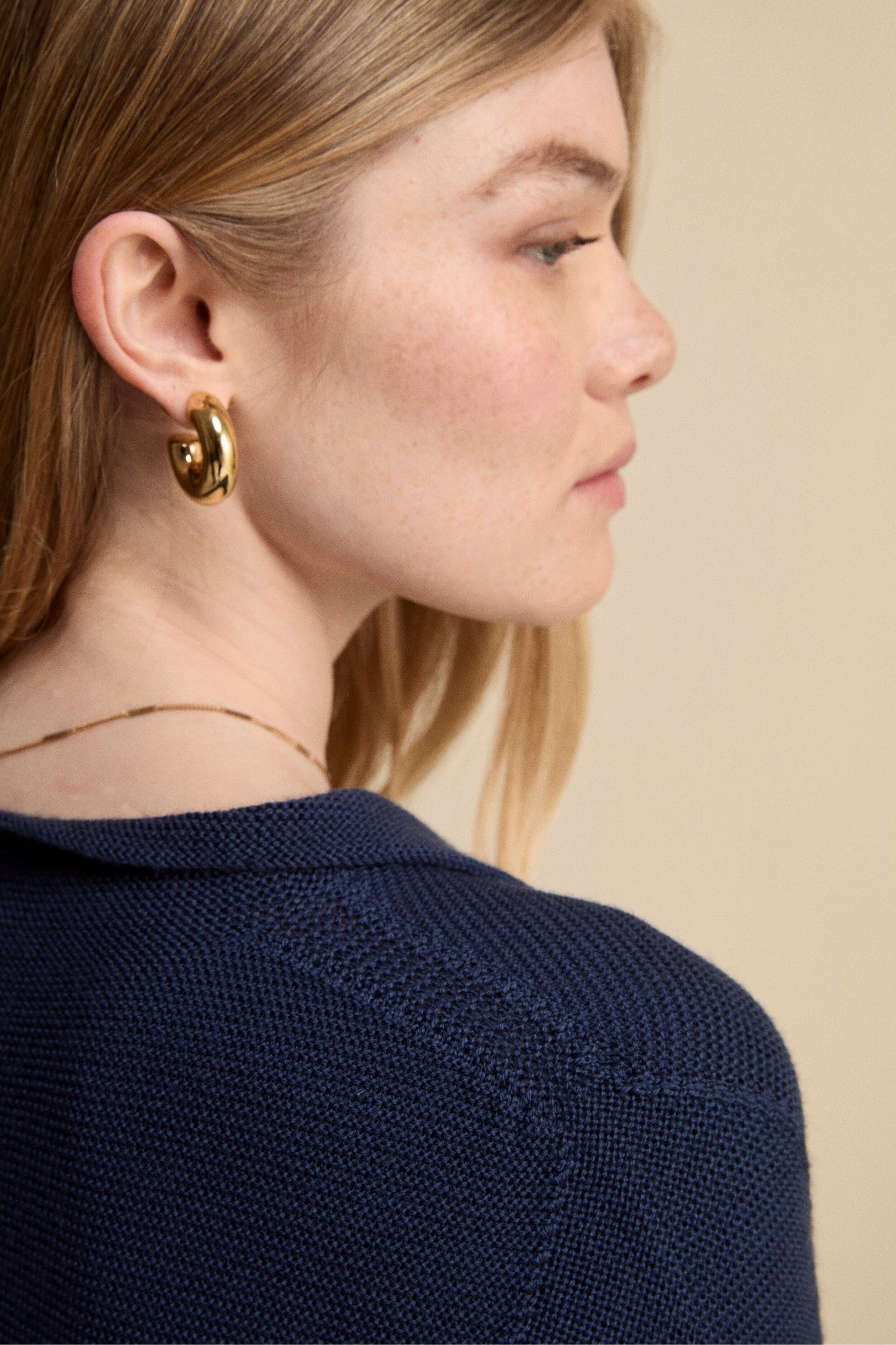 Cardigan corto in lana - BLU