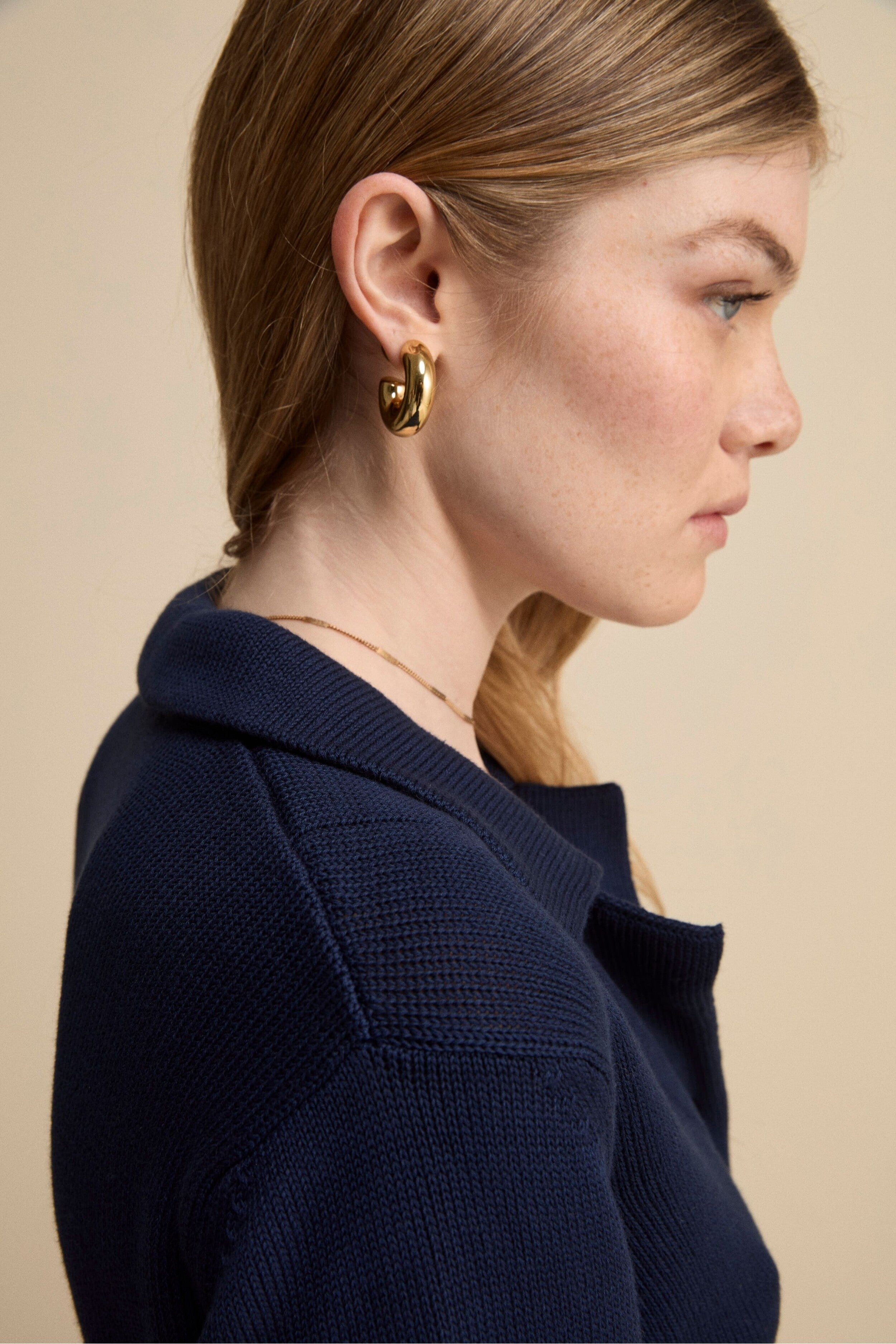 Cardigan in Cotone con Bottoni - BLU