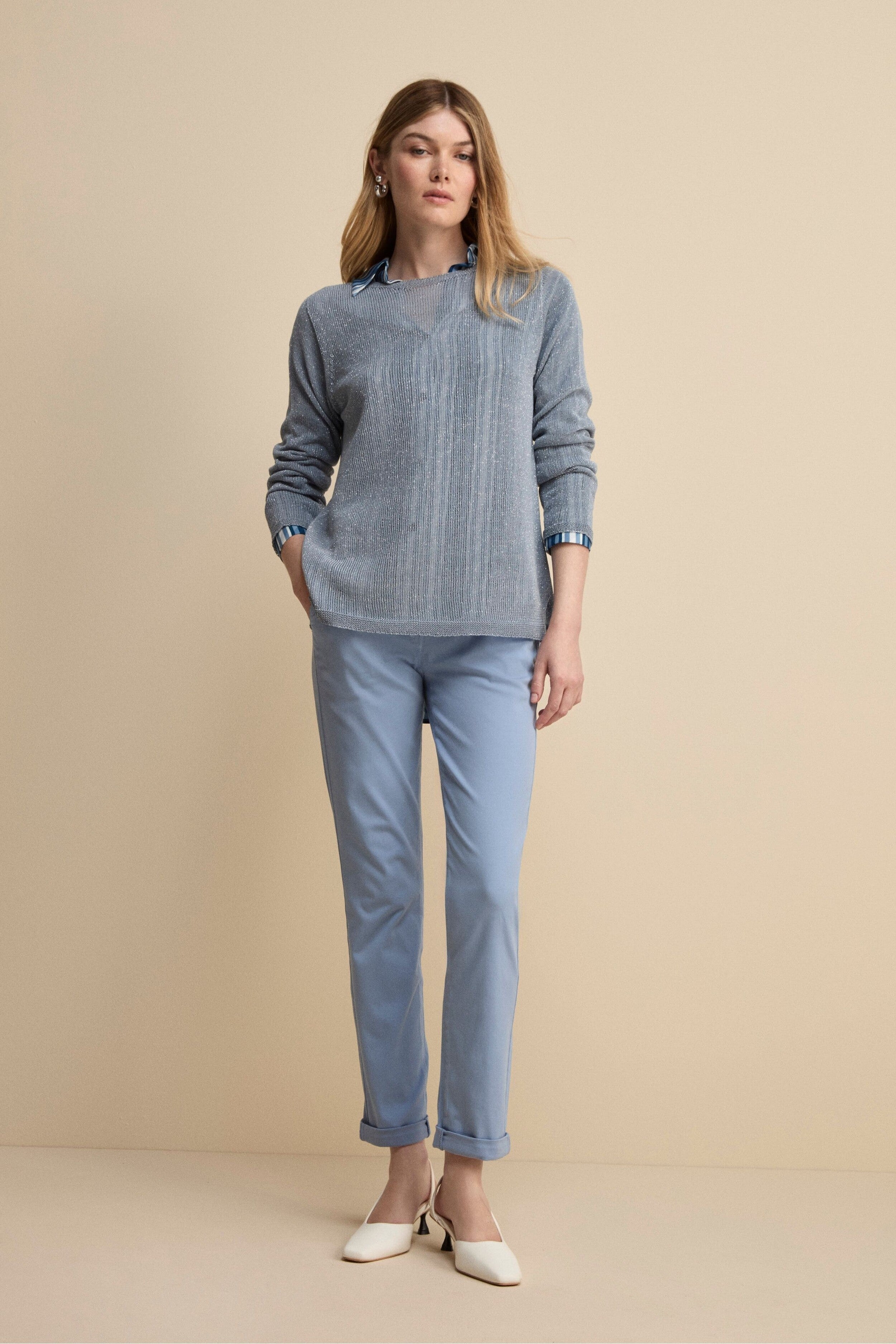 Pantalone Twill Regular Fit - JEANS