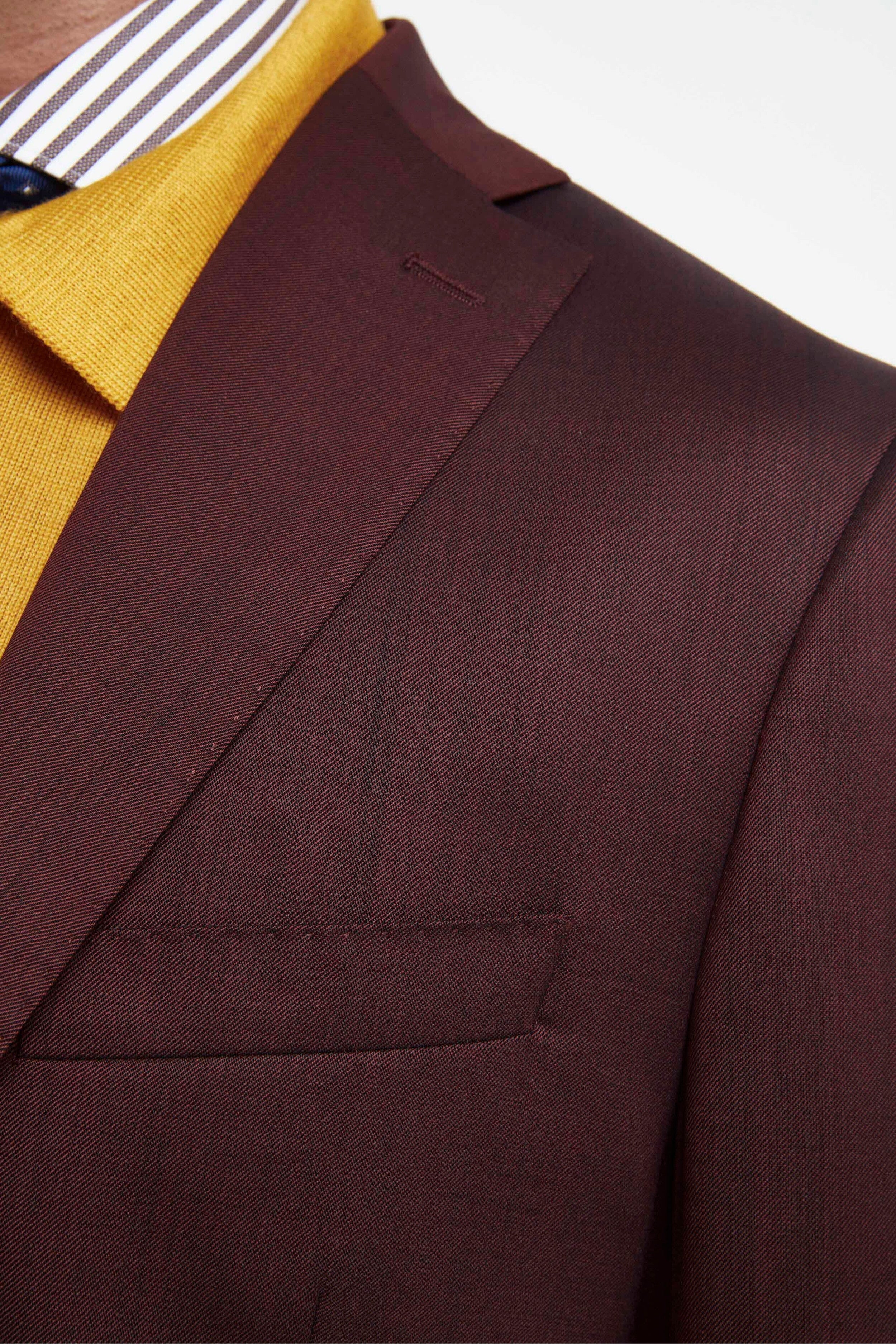 Abito Colorato Monopetto Slim Fit - BORDEAUX