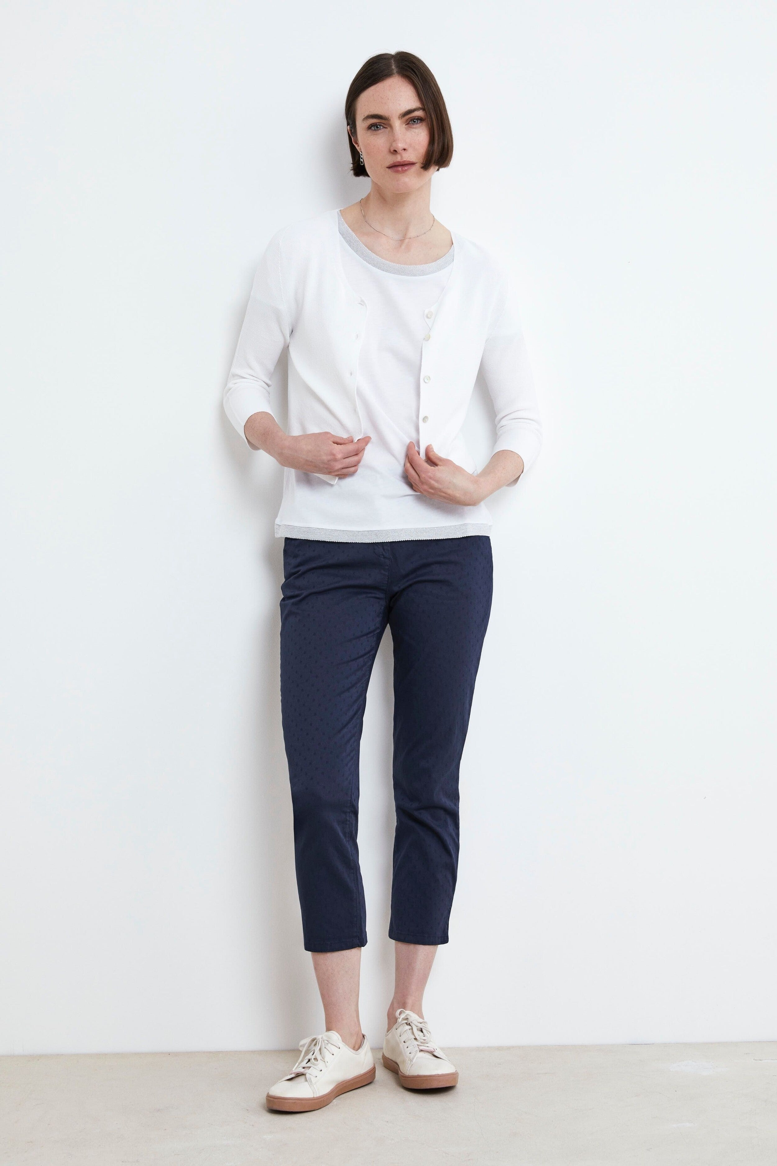 Pantalone Chino Microfantasia - BLU