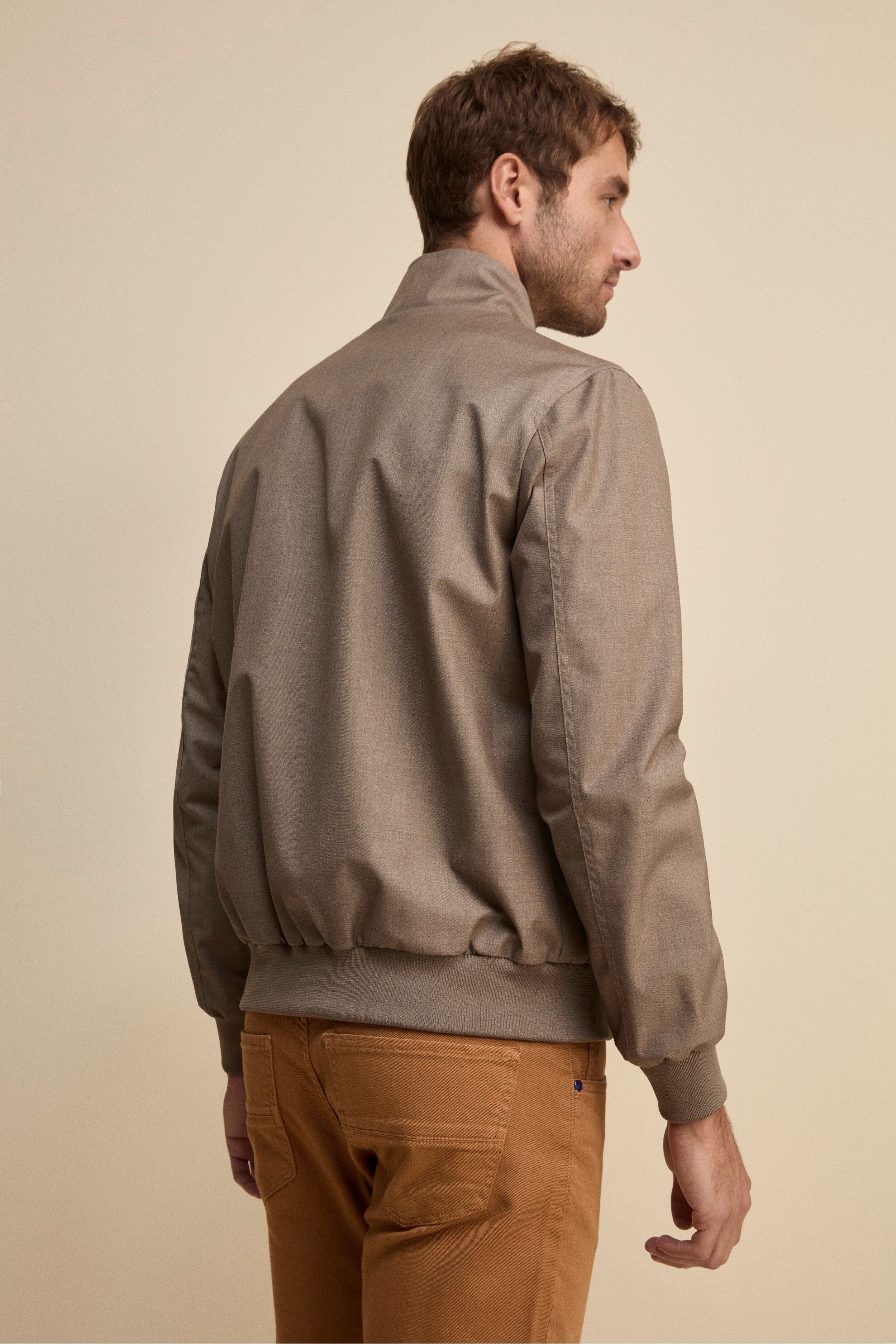 Bomber in Tessuto con Zip - SALVIA