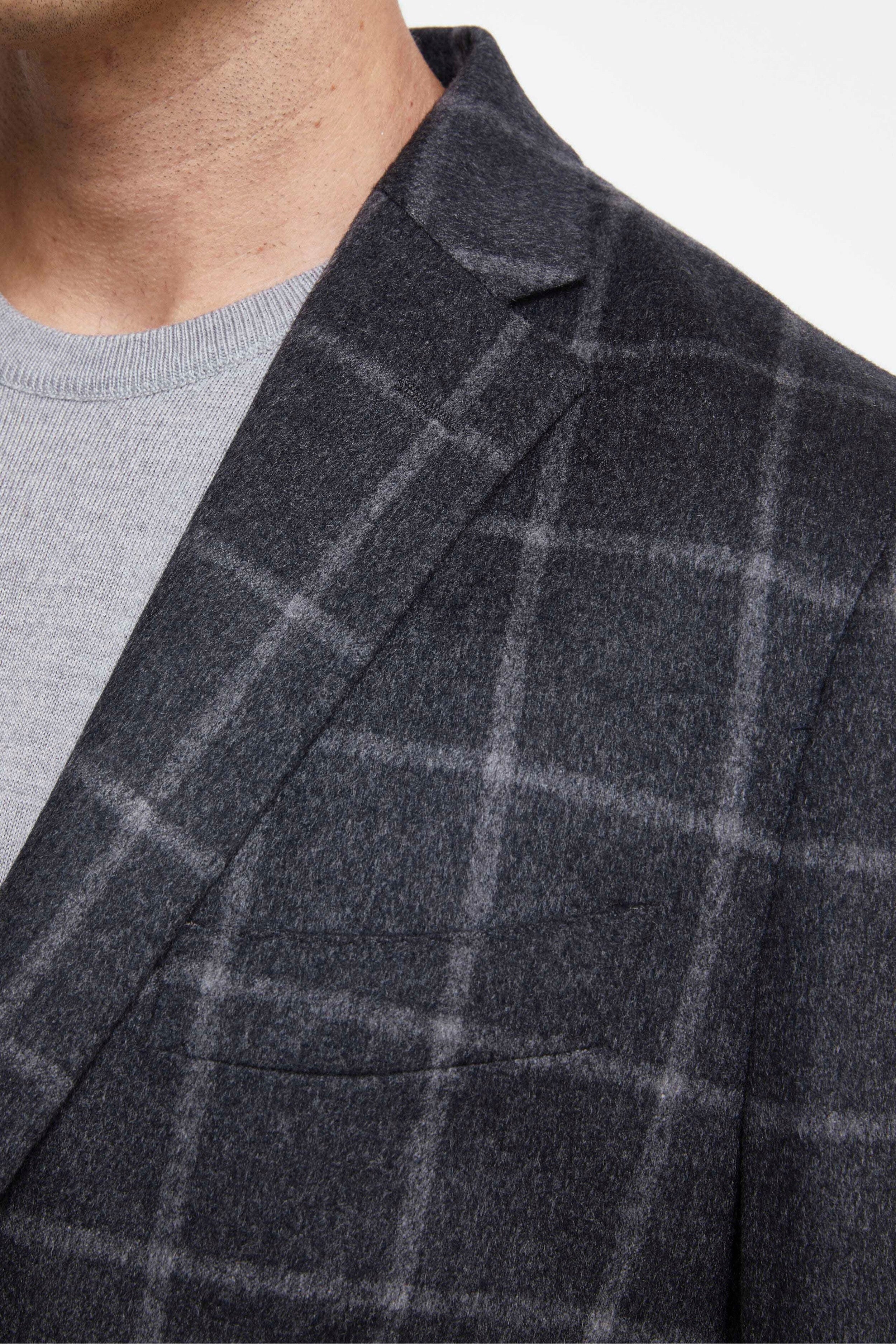 Giacca Check in Cashmere - GRIGIO QUADRI