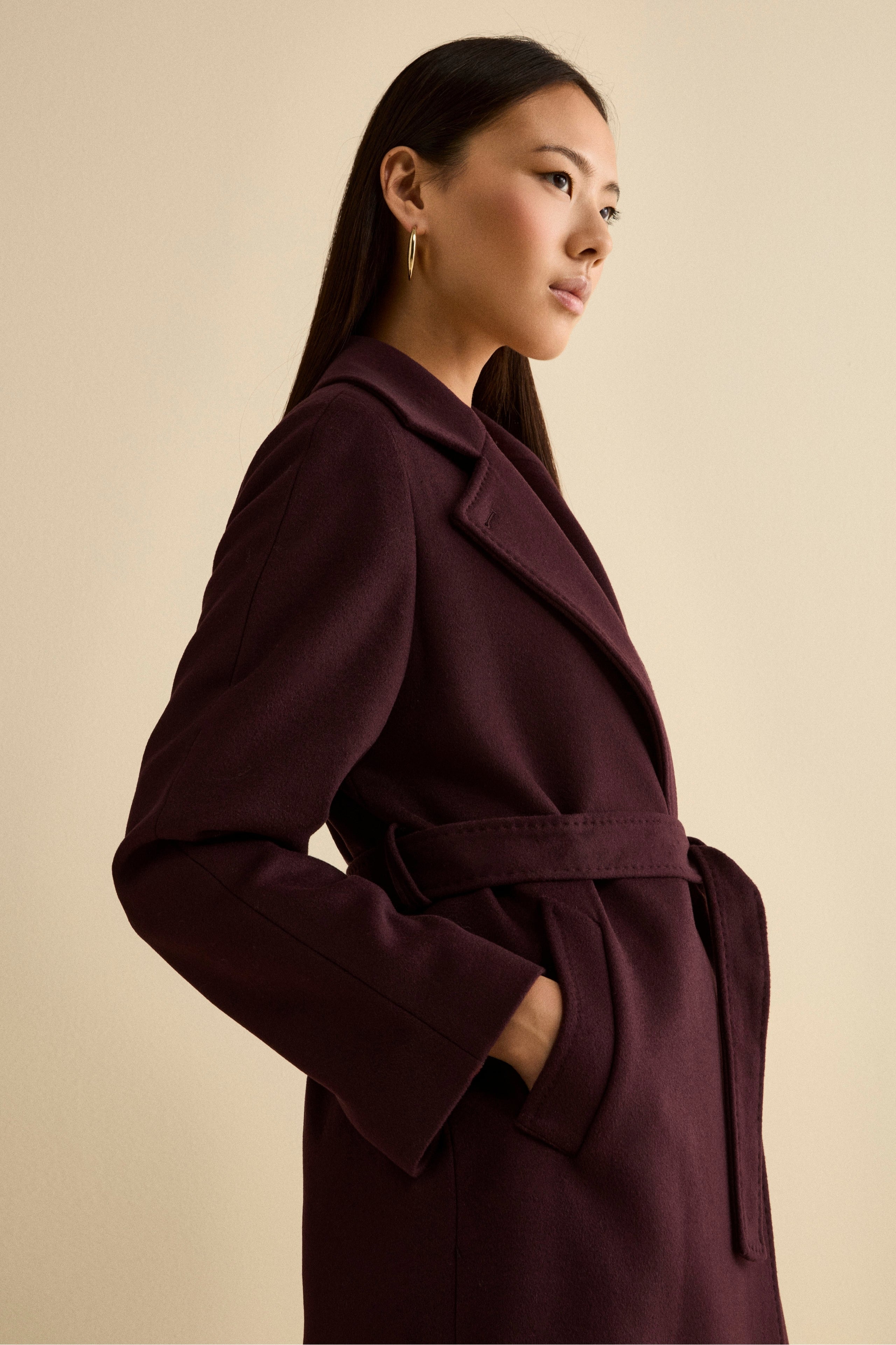 Long coat in wool and cashmere - VIOLET