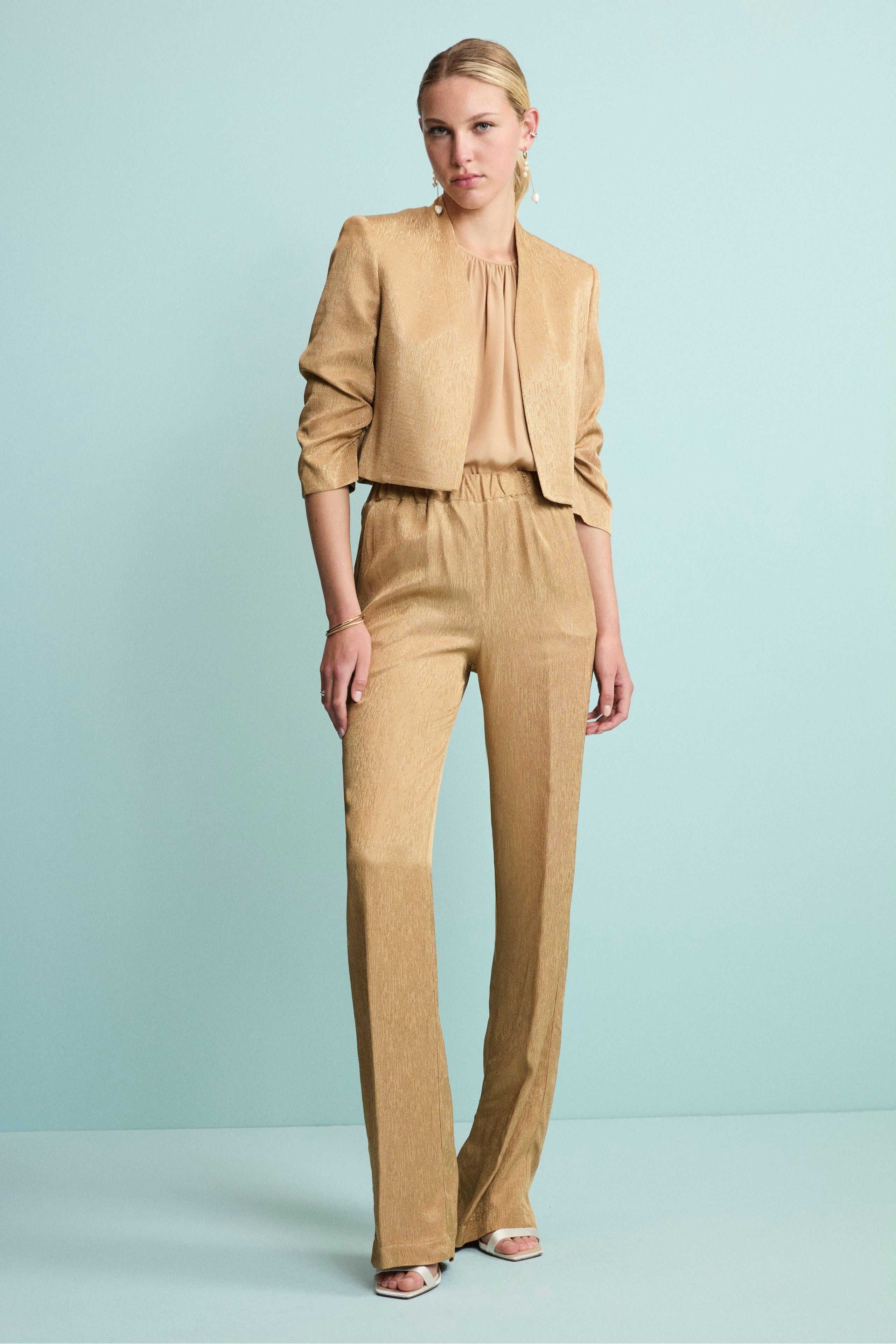 Pantalone Jacquard Morbido da Cerimonia - ORO