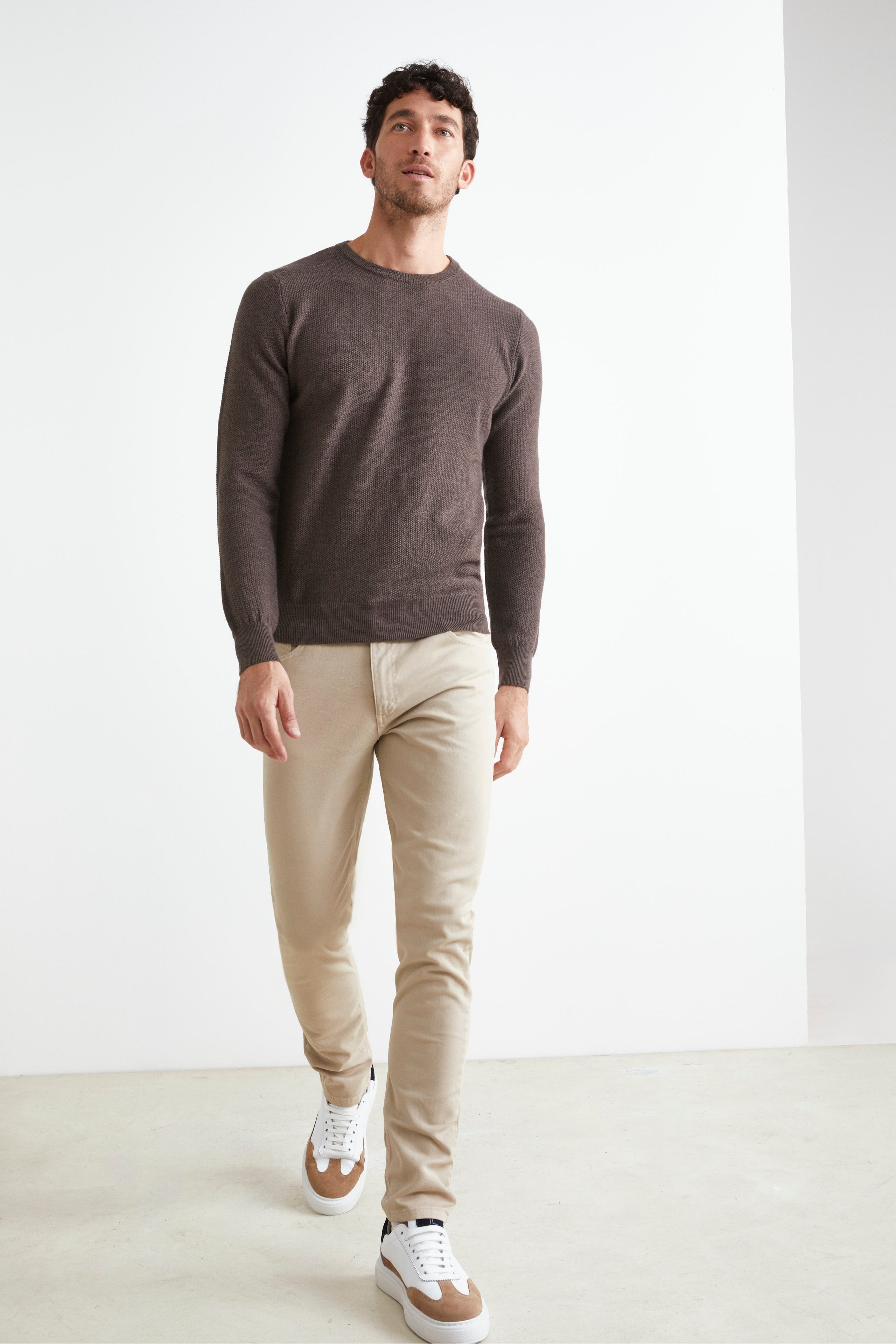 Pantalone Cinque Tasche Slim Fit - LATTE