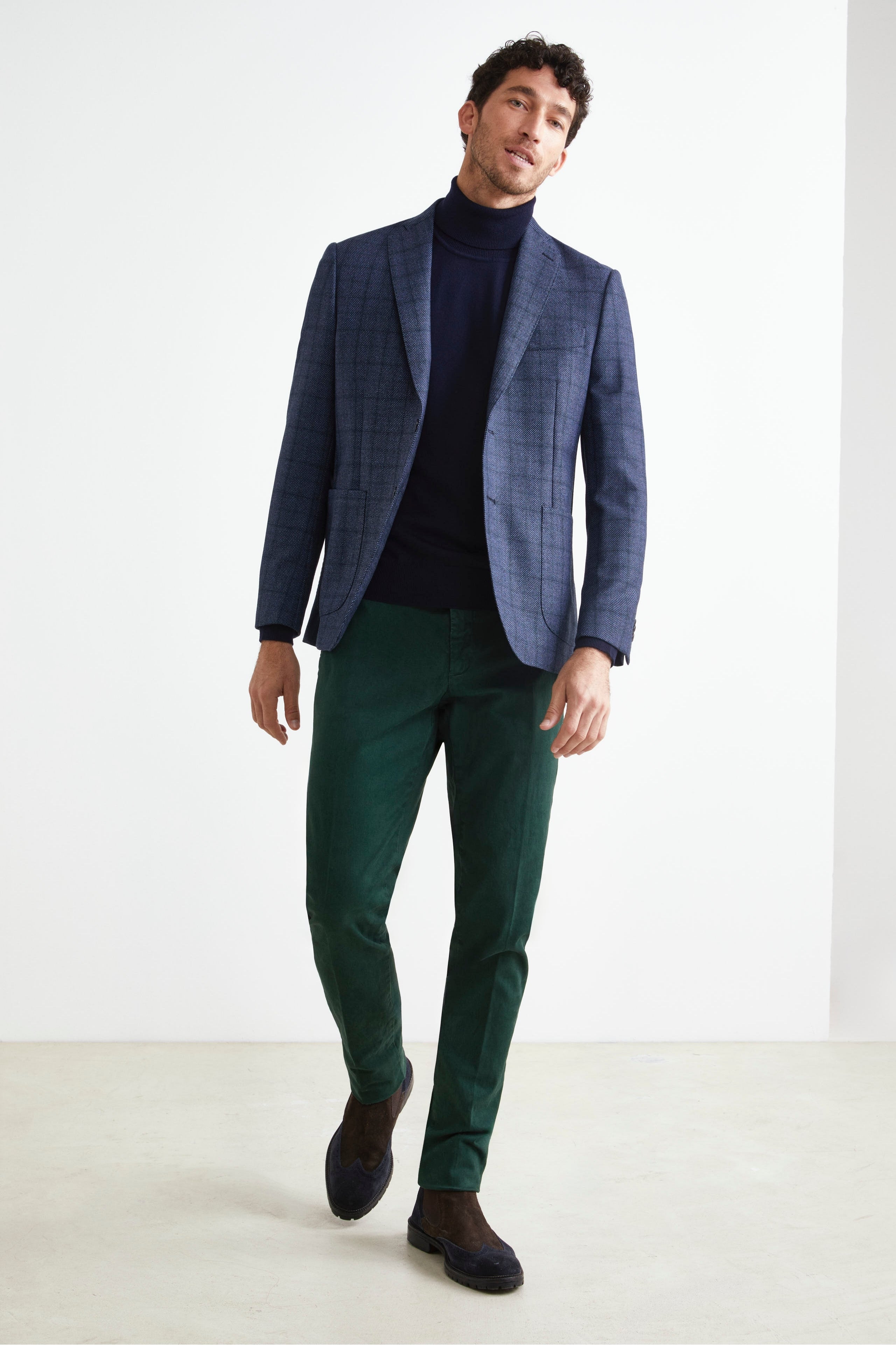 Pantalone Stretch in Gabardina - VERDE