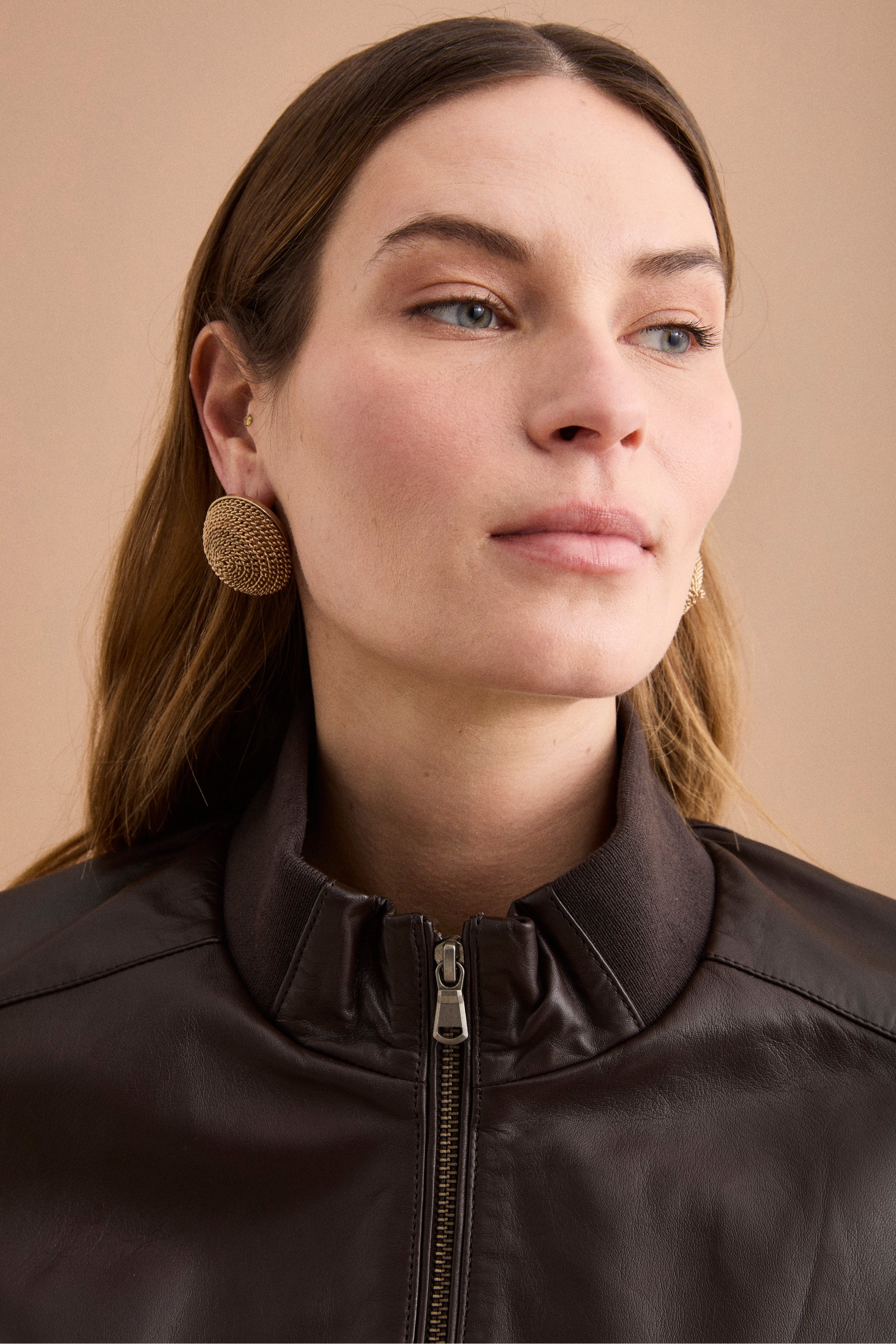 Bomber in Pelle con Tasche - T.MORO