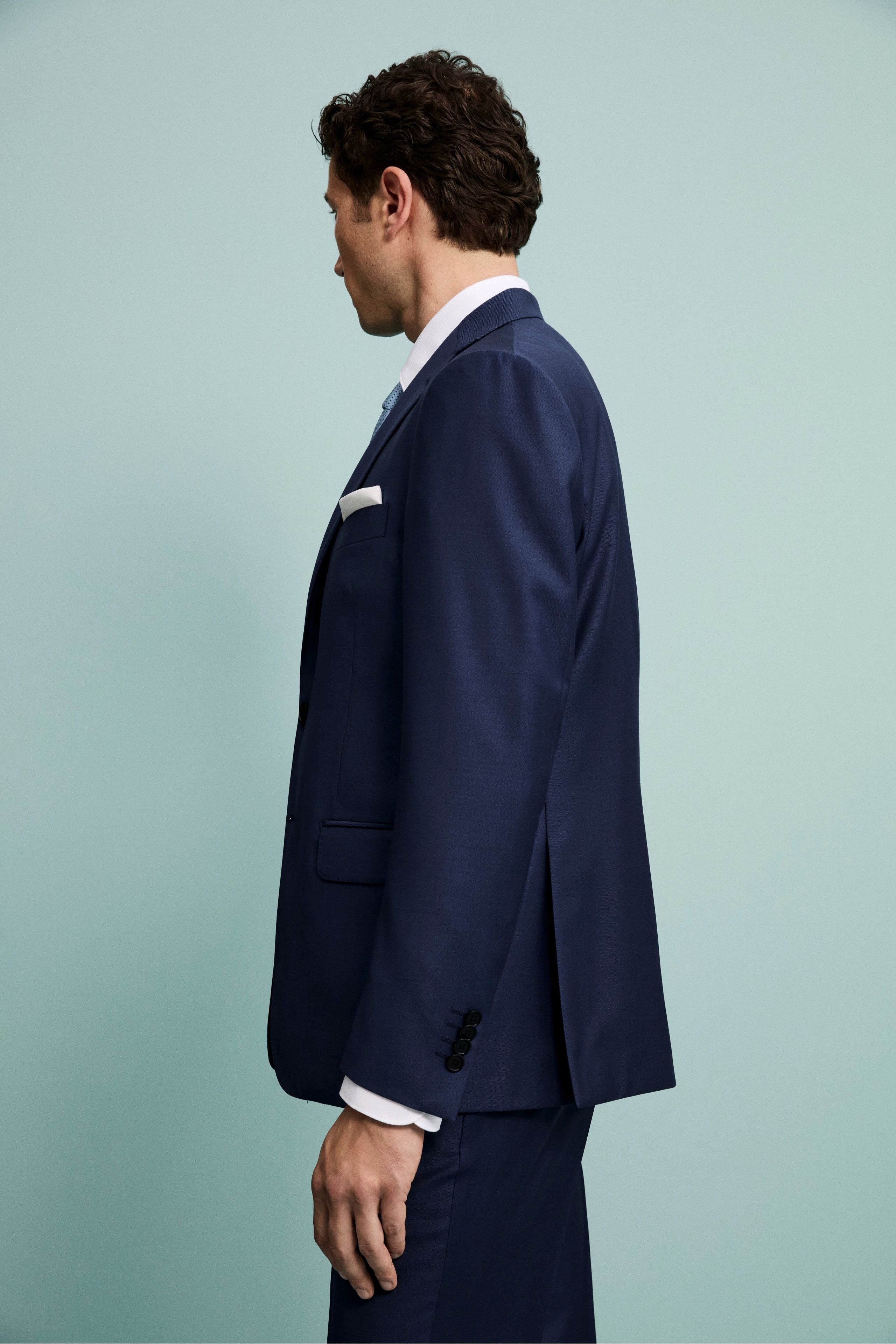 Giacca da Cerimonia in Lana Vergine Drop 6 - BLU