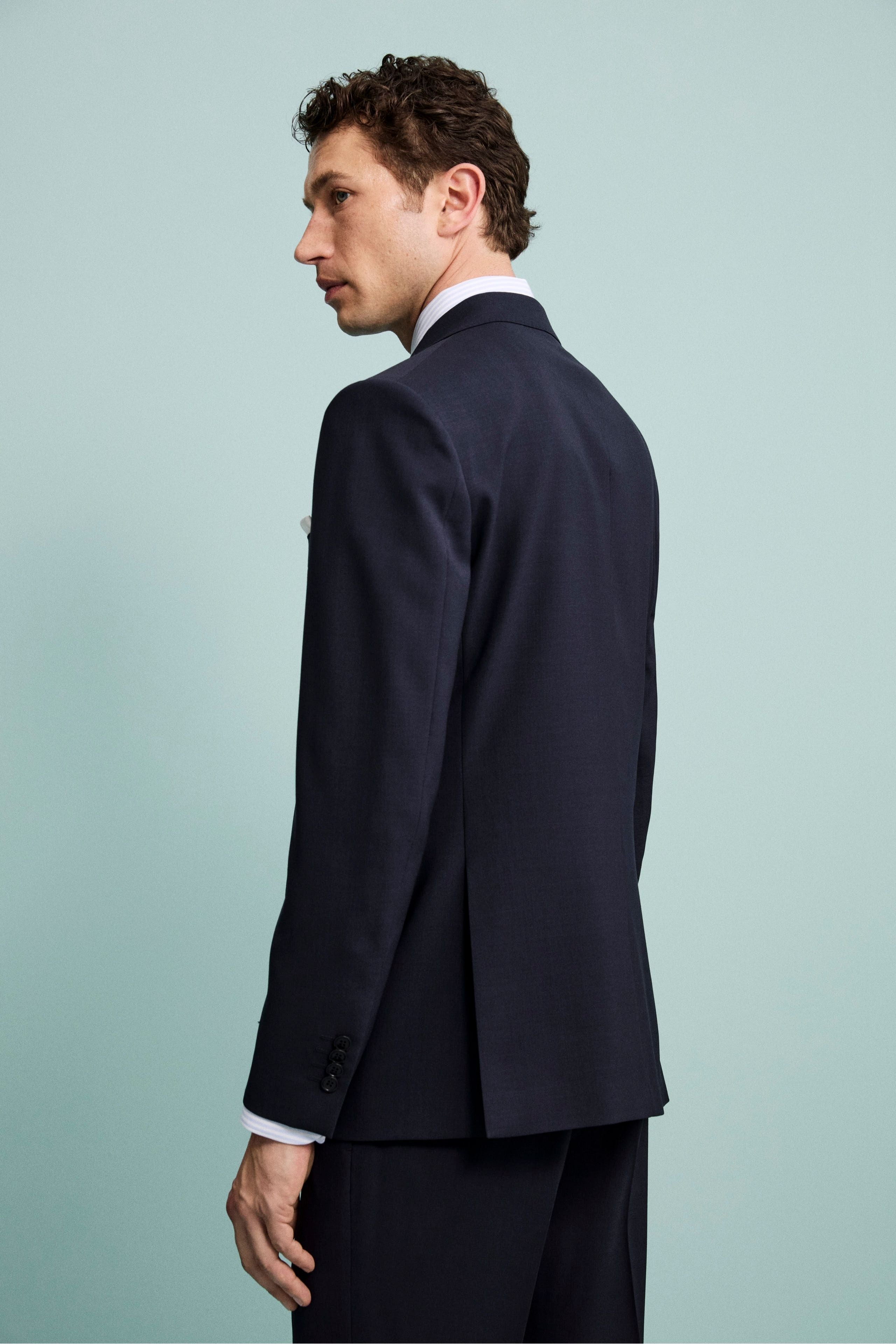 Giacca Elegante Monopetto in Lana Vergine Drop 4 - BLU