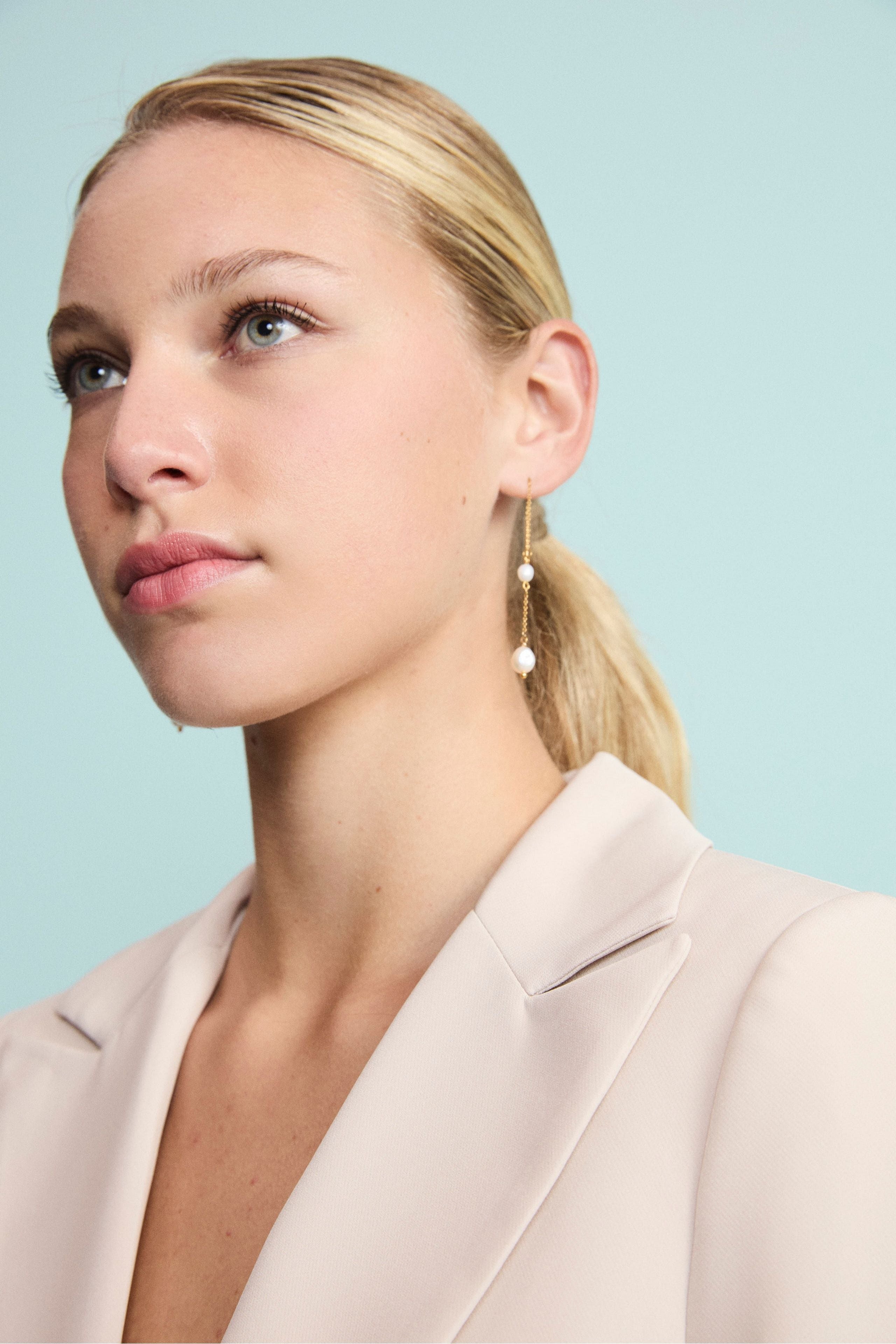 Blazer Elegante con Revers a Lancia - SABBIA