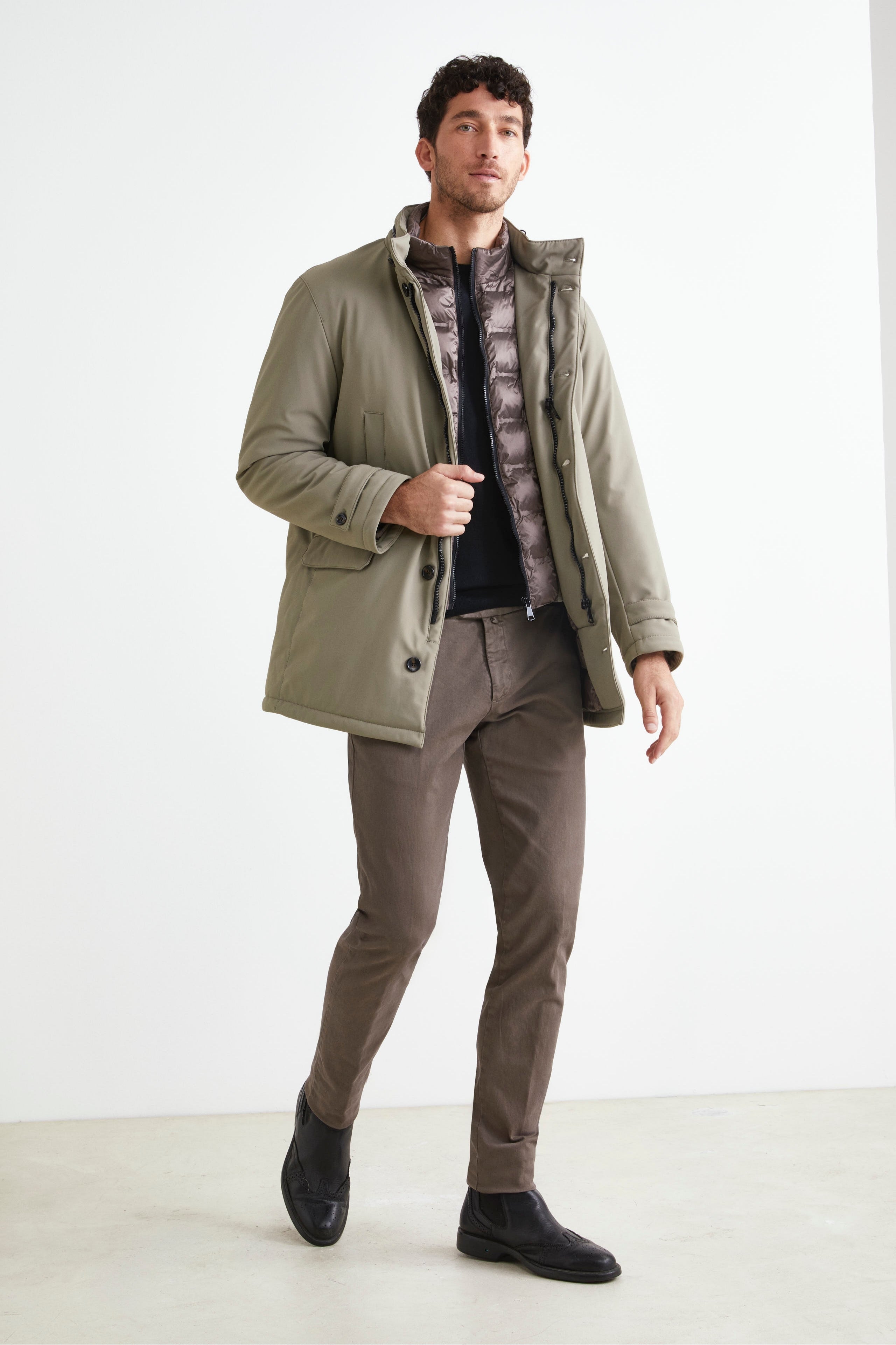 Pantalone Stretch in Gabardina - FANGO