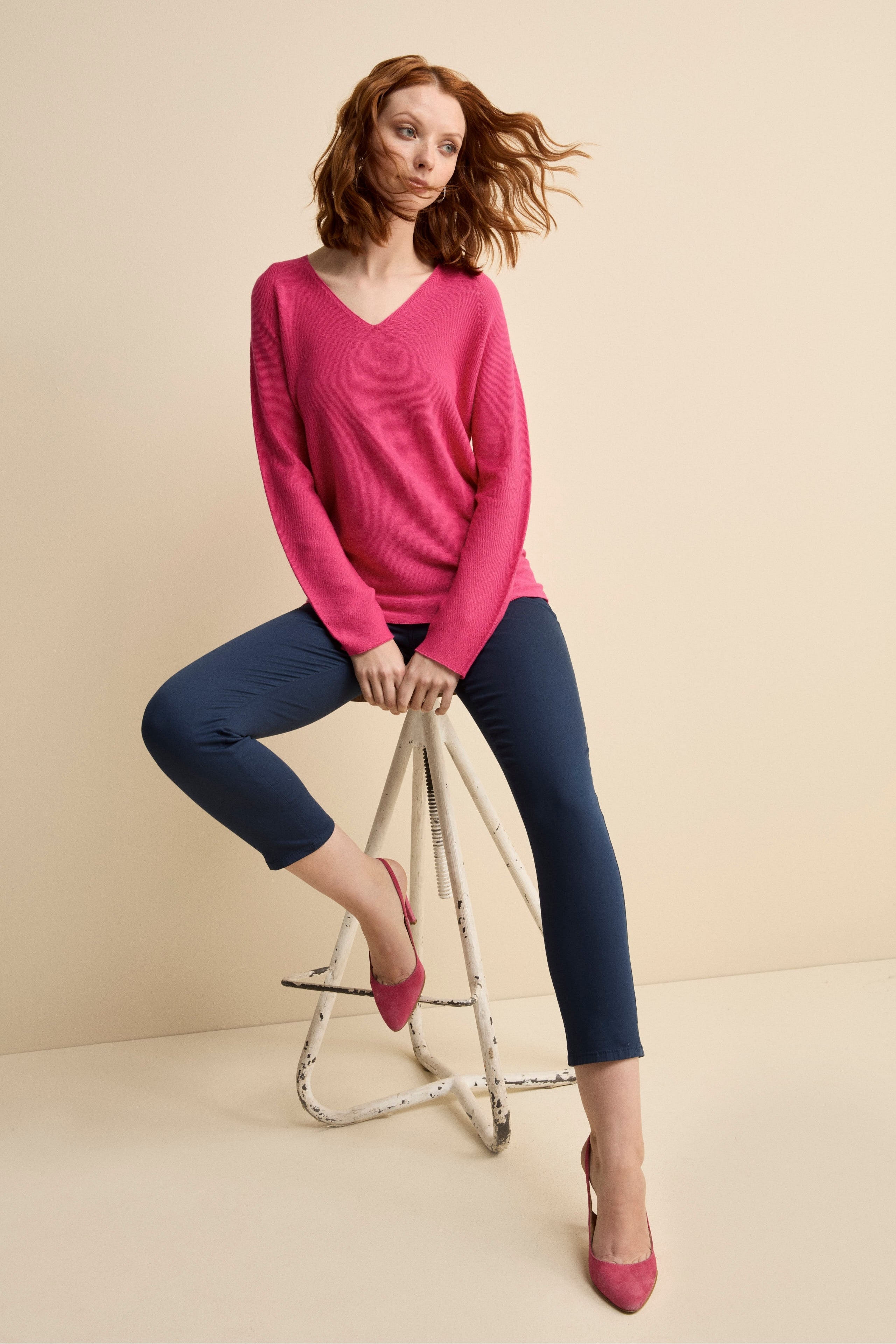 Pantaloni Slim Cinque Tasche - BLU